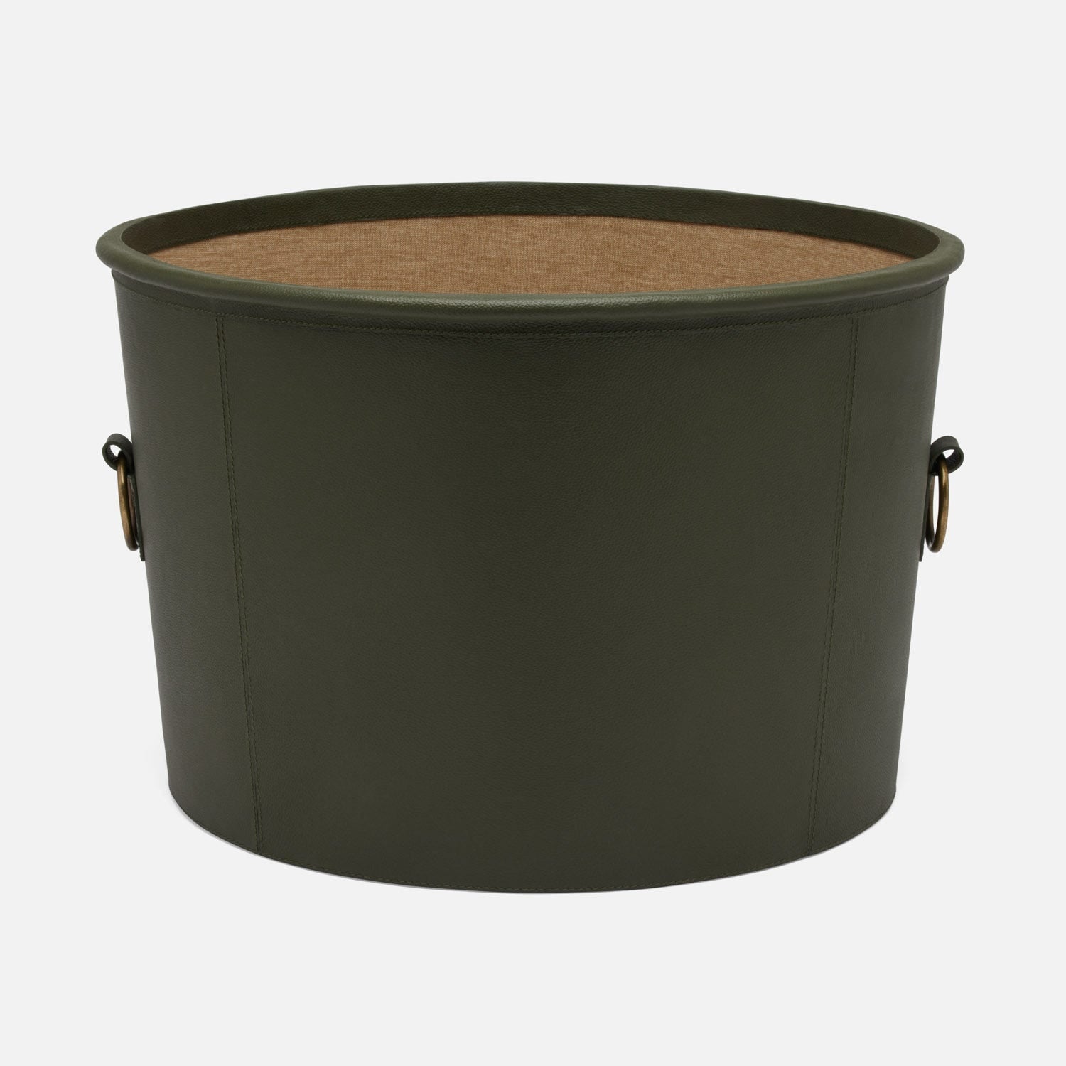 Ogden, Forest, Basket, Round, Large, Full-Grain Leather