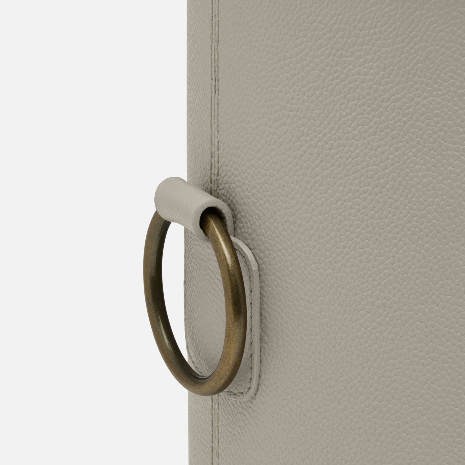 Ogden, Light Gray, Magazine Holder, Oval, Full-Grain Leather