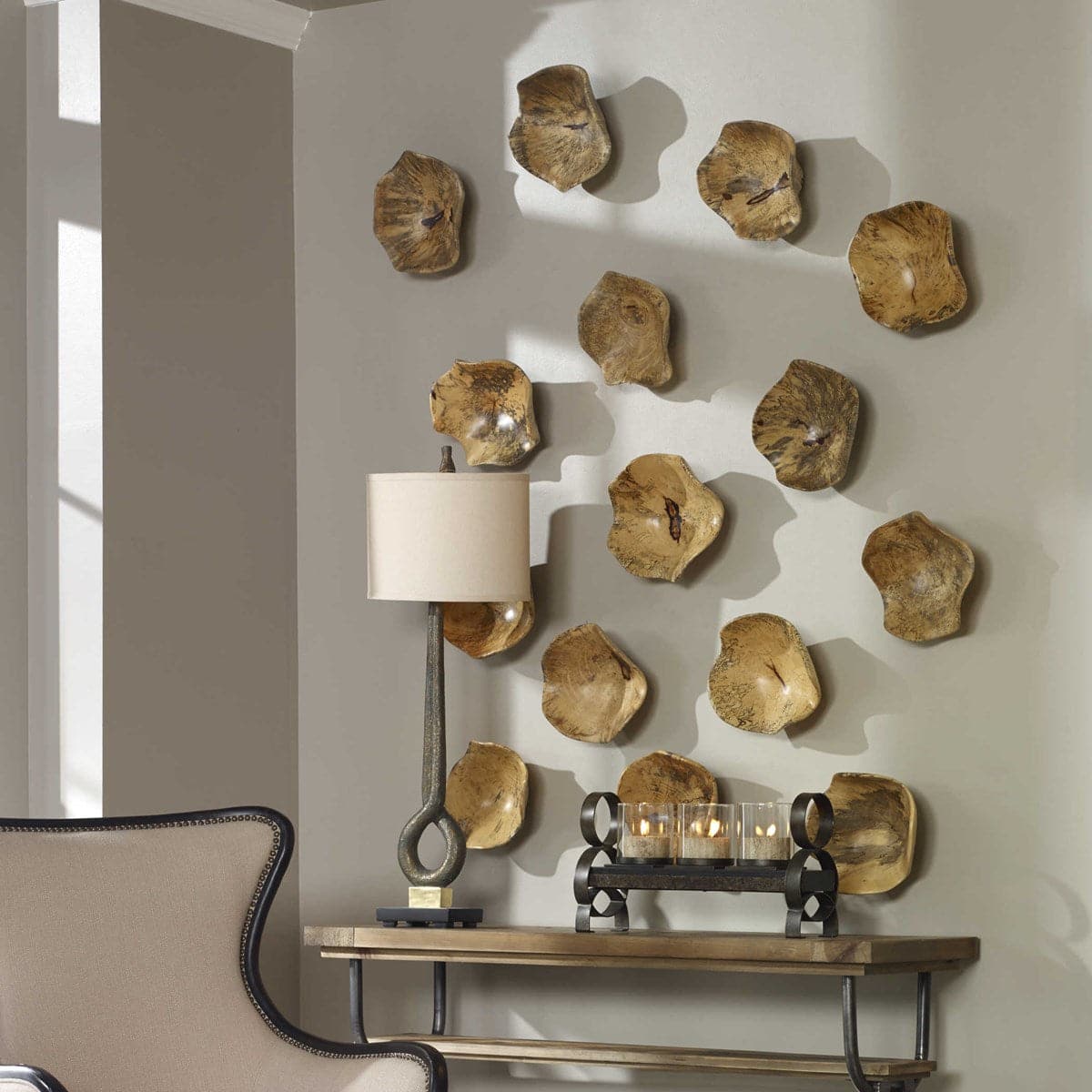 Tamarine Wood Wall Art S/3-Uttermost-UTTM-04107-Wall Decor-3-France and Son