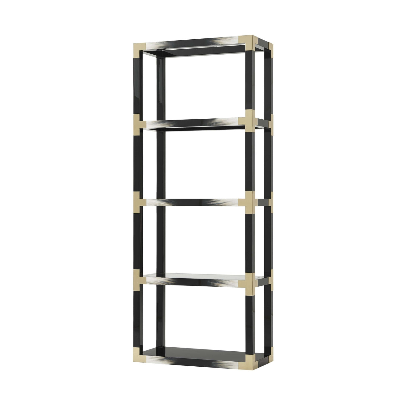 Cutting Edge Etagere-Theodore Alexander-THEO-6302-109-Bookcases & CabinetsBlack-1-France and Son
