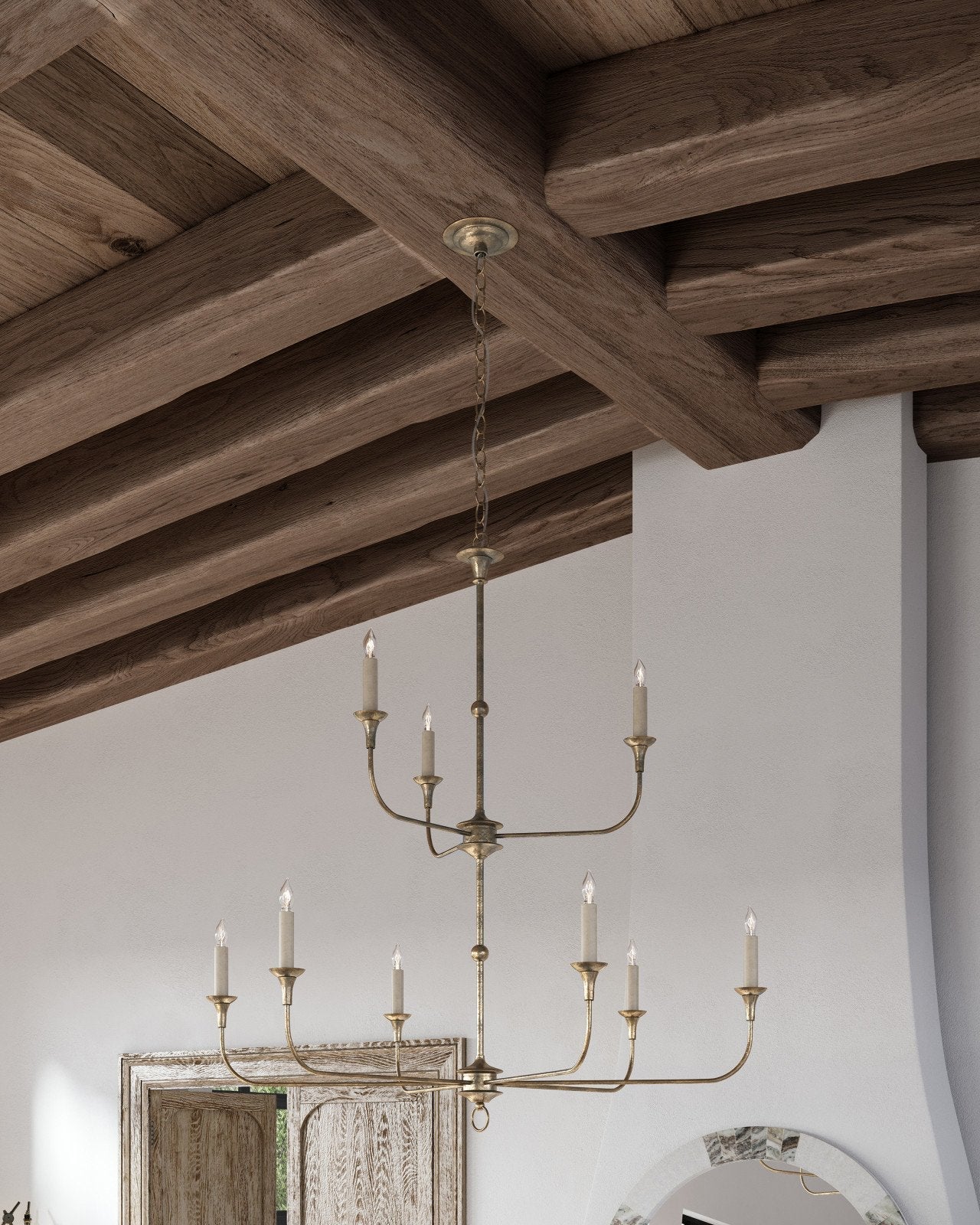 Nottaway Bronze Large Two-Tier Chandelier