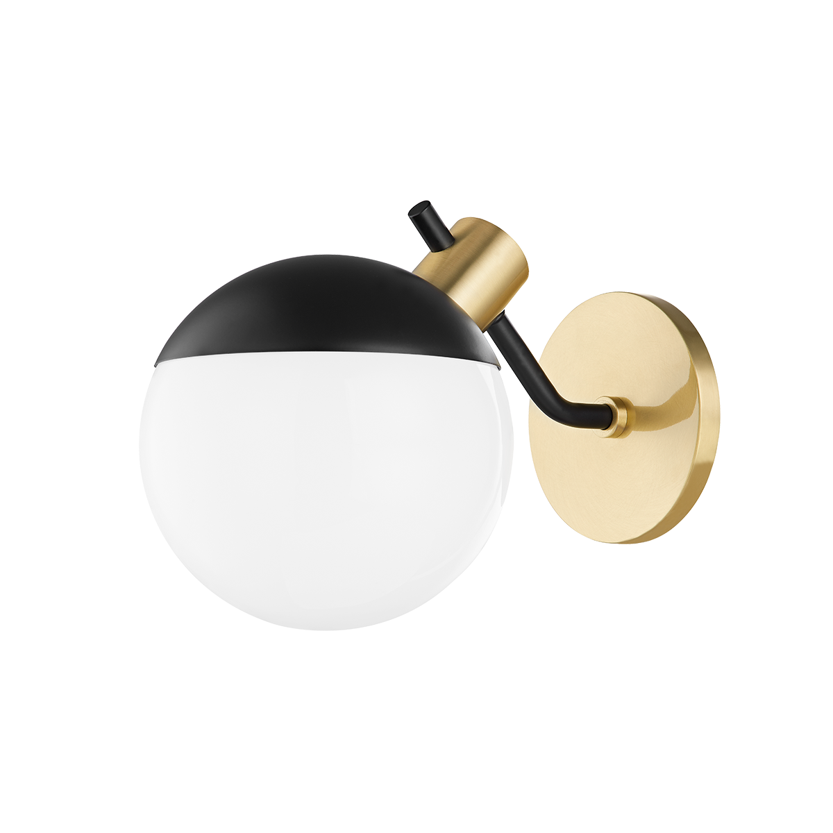 Miranda 1 Light Wall Sconce-Mitzi-HVL-H573101-AGB/SBK-Outdoor Wall SconcesAged Brass / Soft Black-1-France and Son