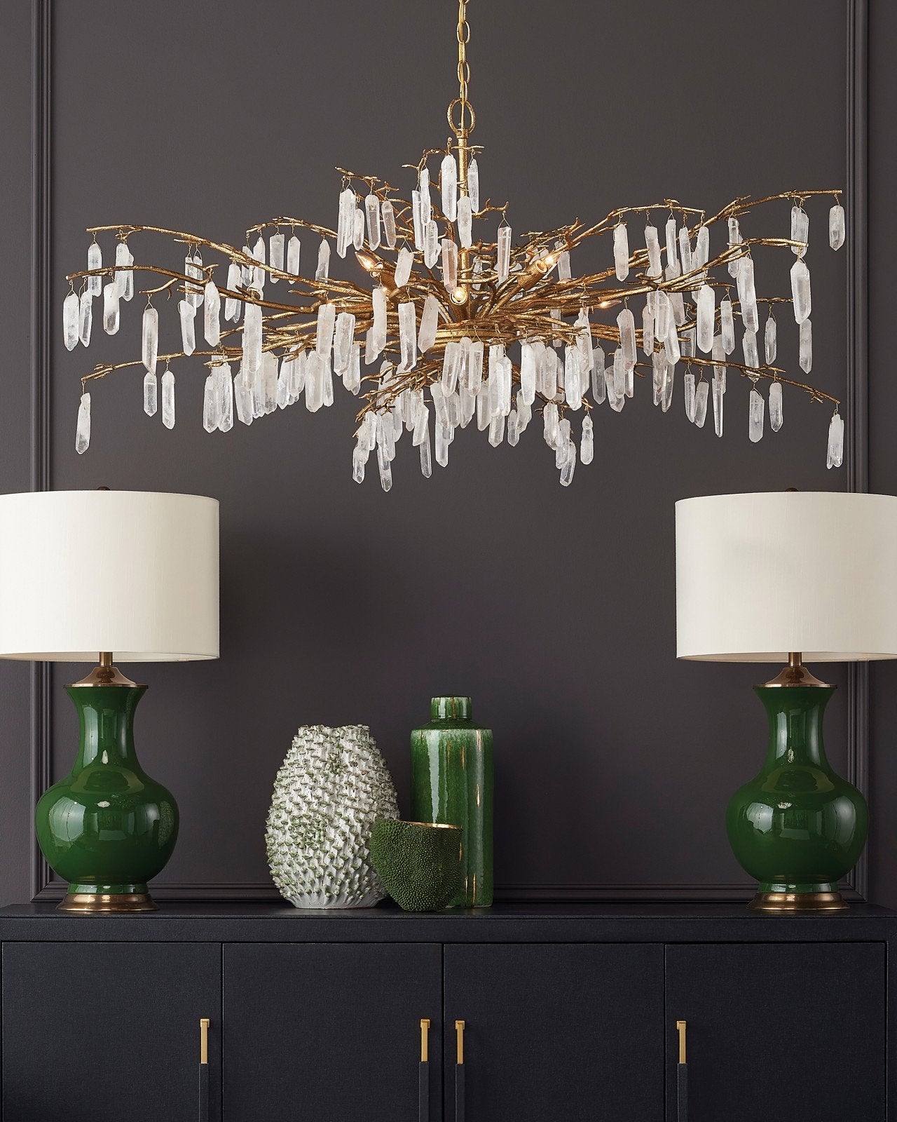 Forest Dawn Gold Chandelier