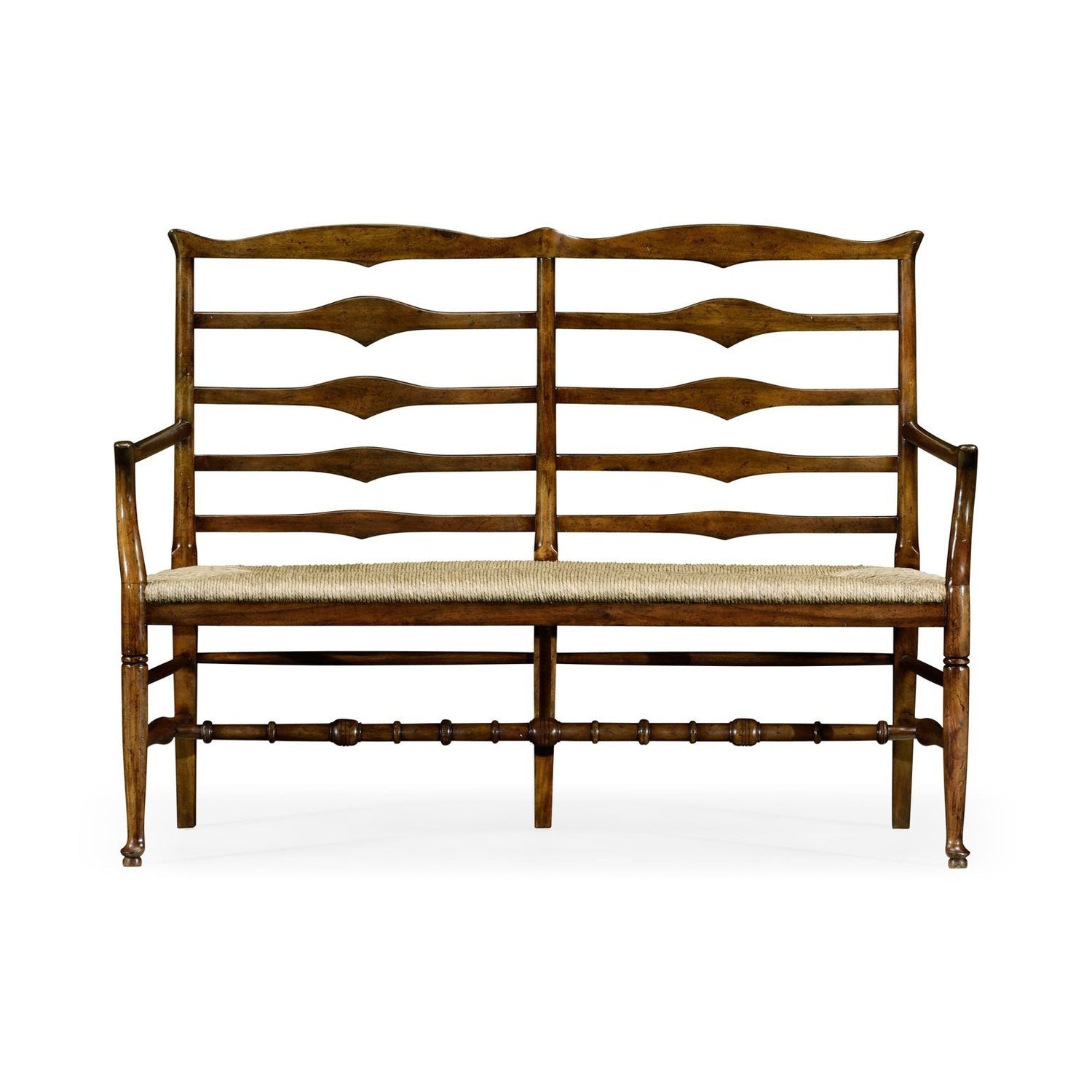 Casual Ladderback Bench-Jonathan Charles-JCHARLES-492803-DTM-BenchesMedium Driftwood-Rush-11-France and Son