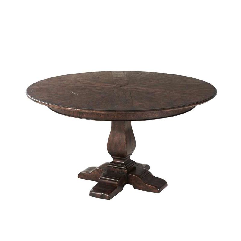 Victory Oak Jupe Dining Table-Theodore Alexander-THEO-AL54037-Dining Tables-1-France and Son