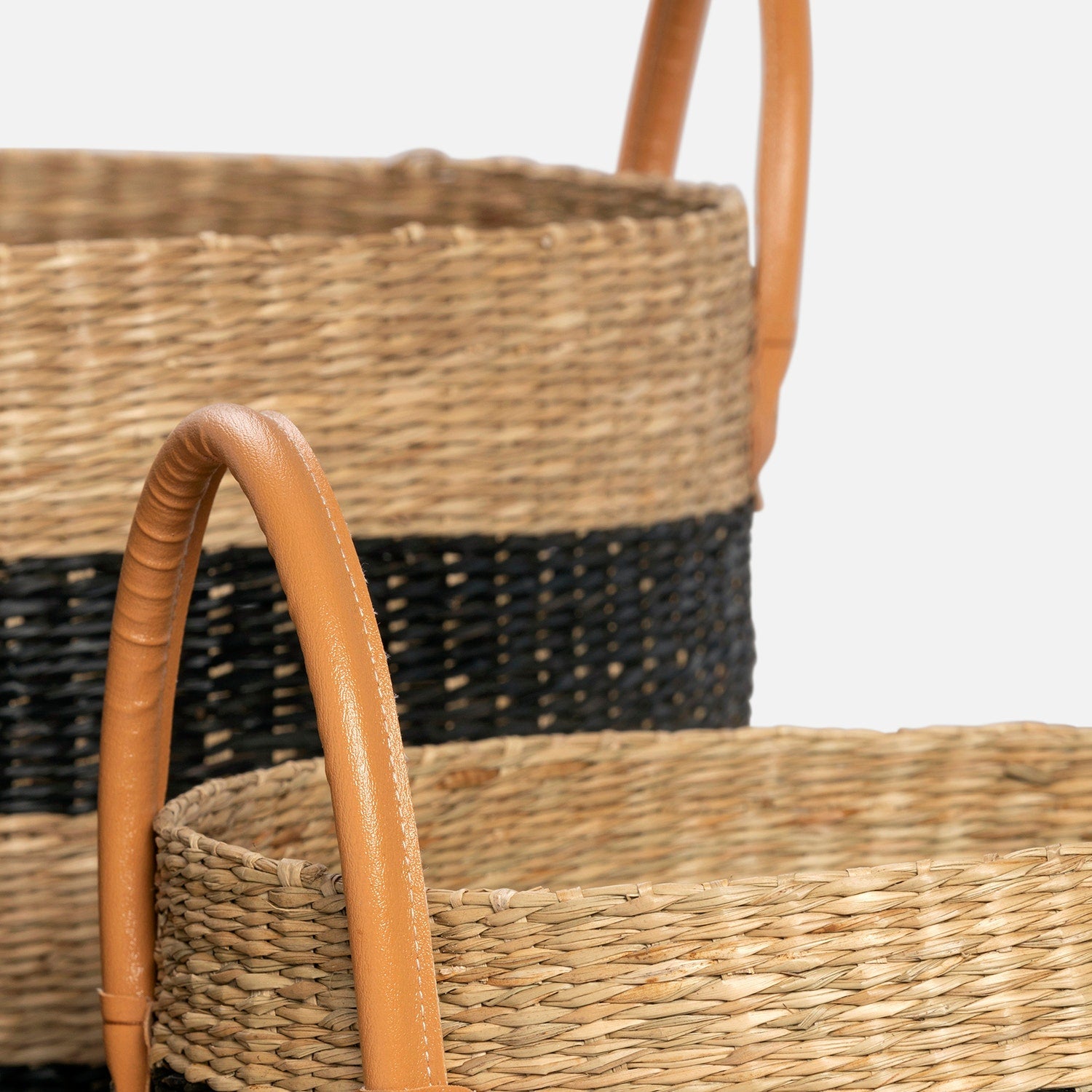Hudson, Black/Natural, Baskets, Seagrass, S/3