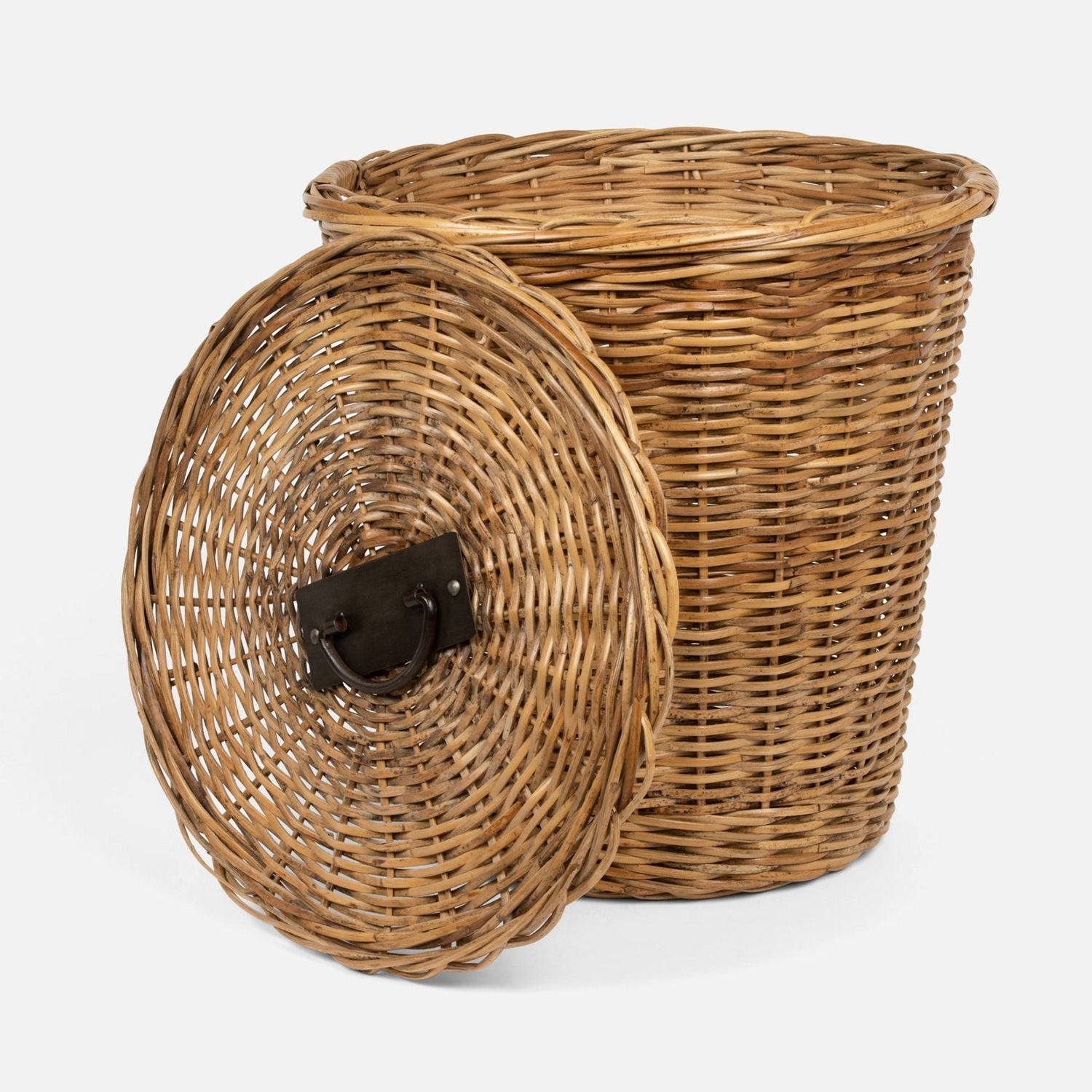 Lamia, Natural, Hamper, Round, Rattan