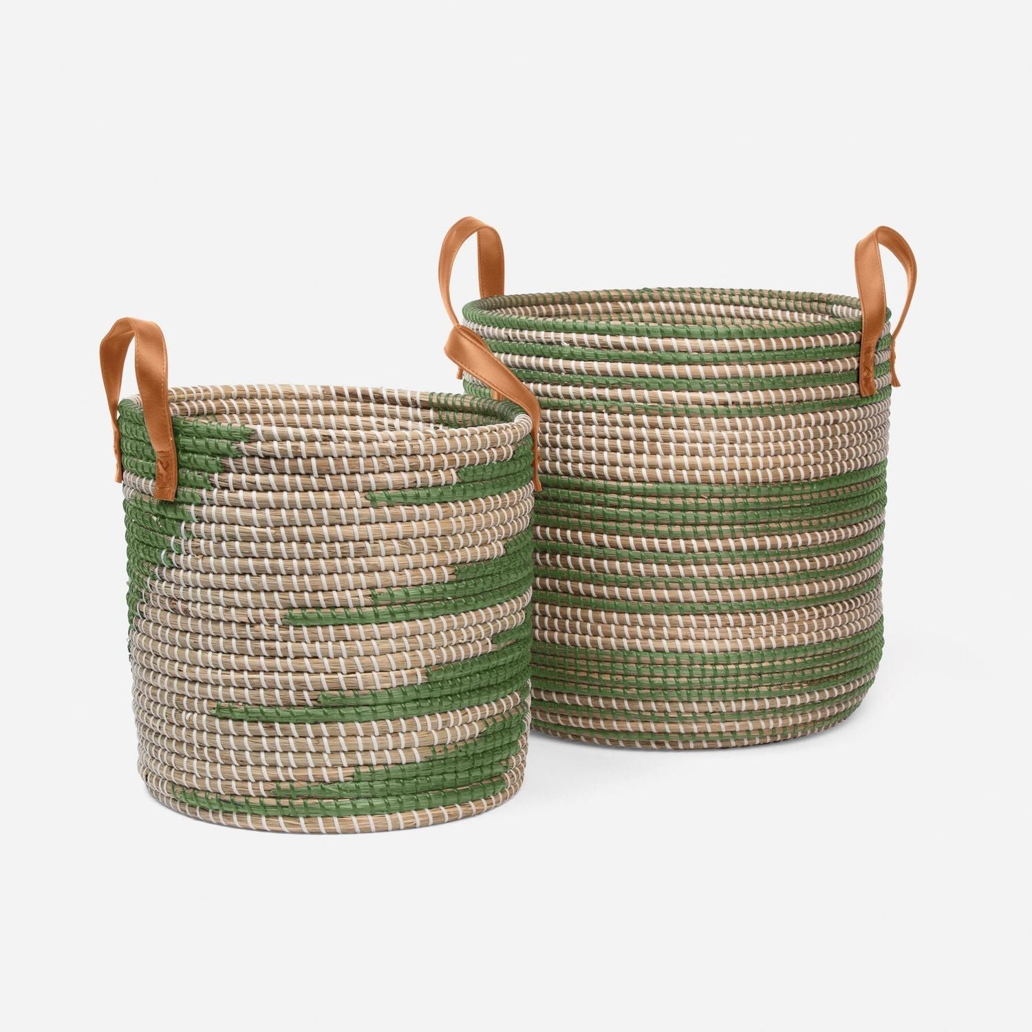 Olinda, Green/Natural, Baskets, Seagrass, S/2