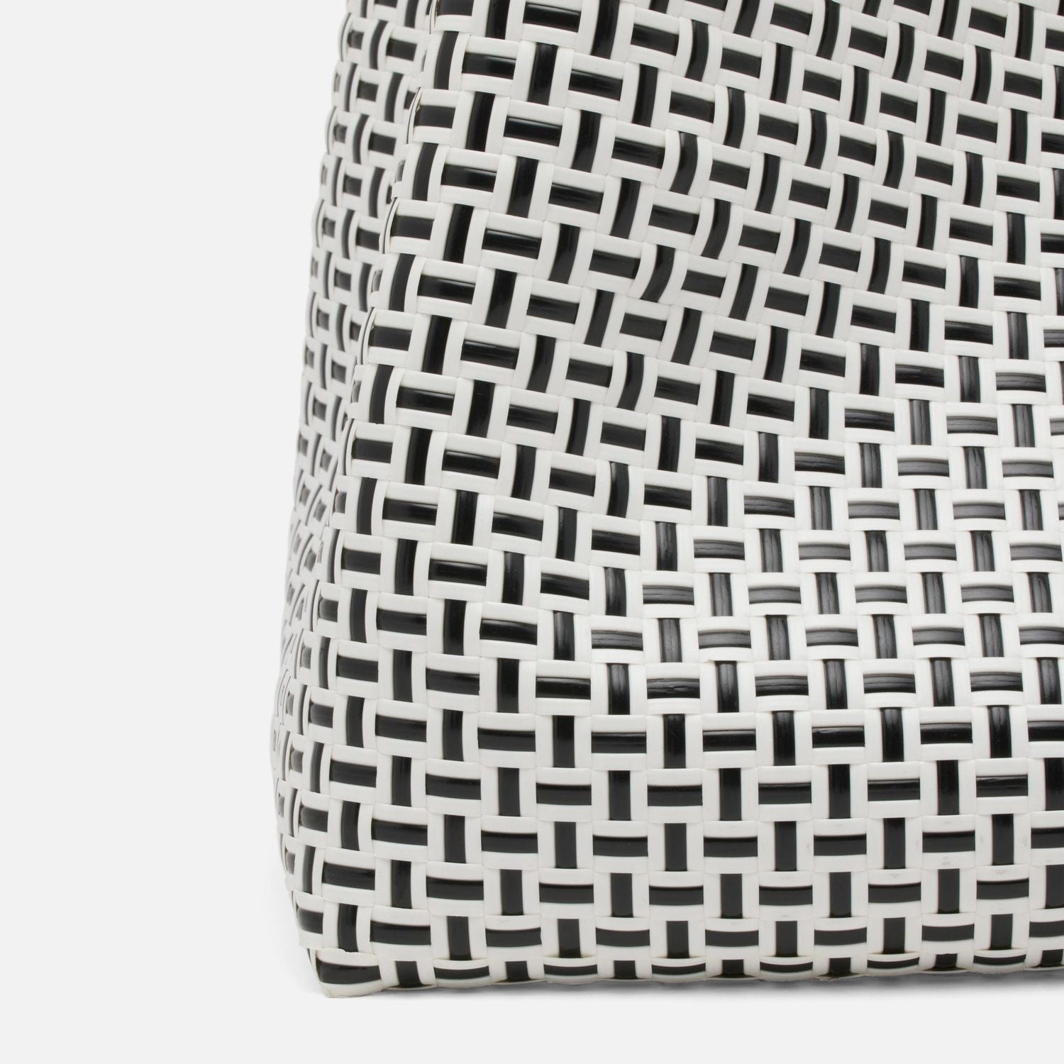 Izmir, Black/White, Shopper Bag, Recycled Plastic