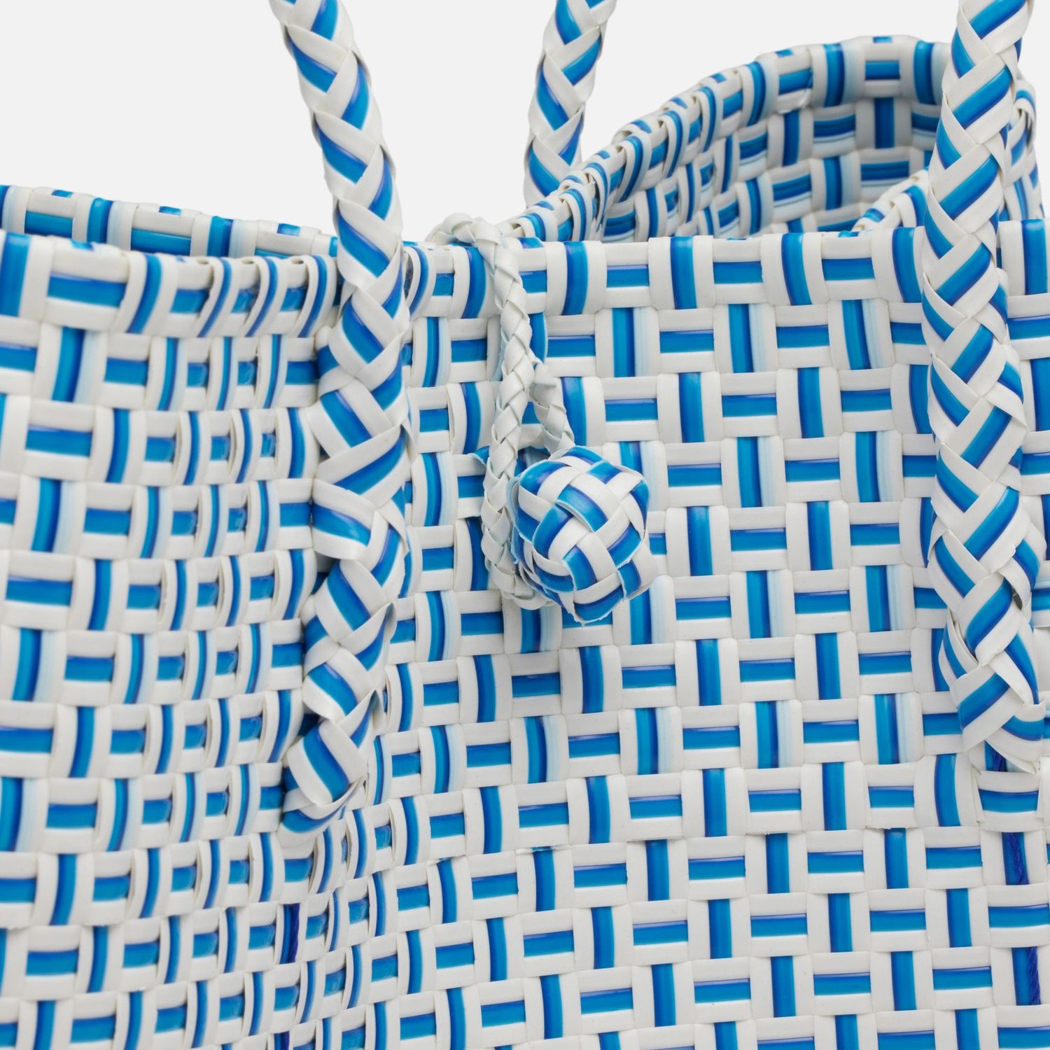 Izmir, Blue/White, Shopper Bag, Recycled Plastic
