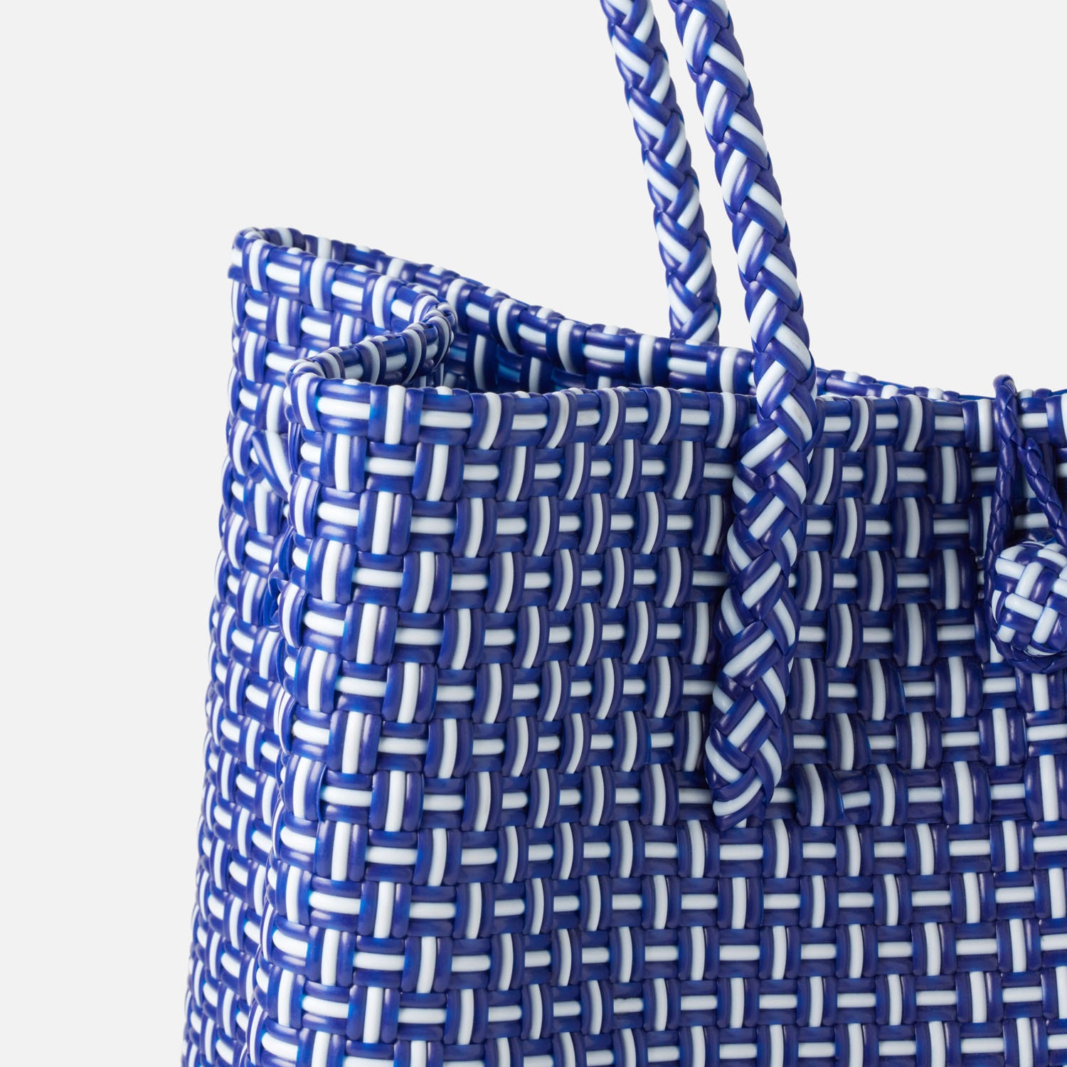 Izmir, Navy/White, Shopper Bag, Recycled Plastic