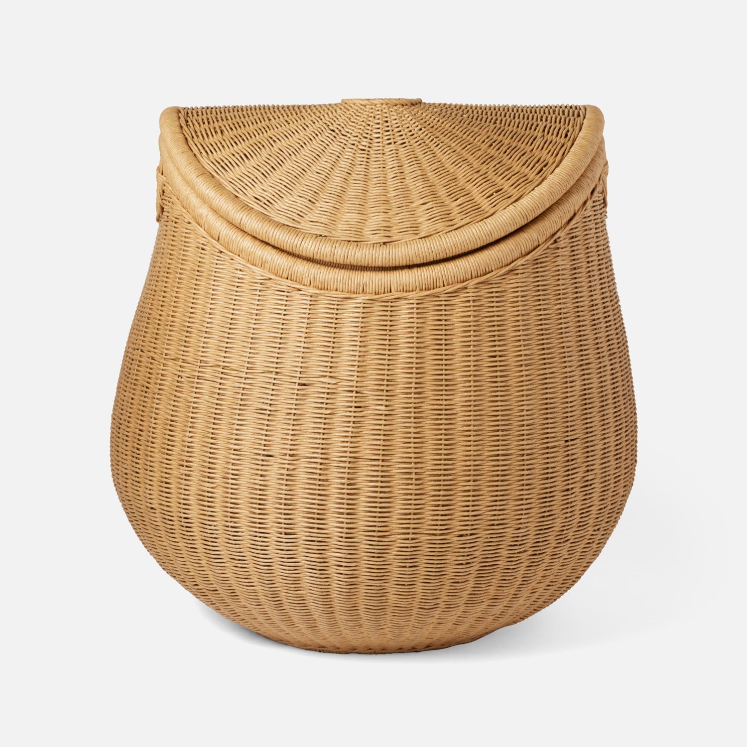 Kigali, Natural, Hamper W/ Lid, Round, Large, Lloyd Loom
