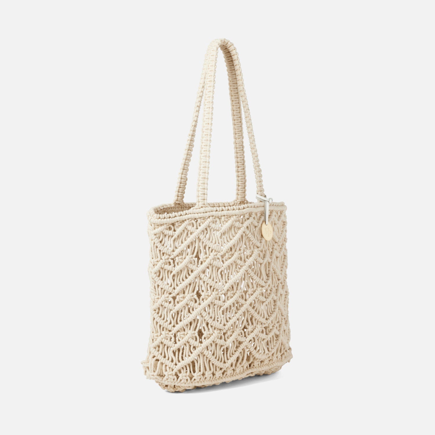 Nadir, Natural, Macramé Beach Bag, Small, Cotton