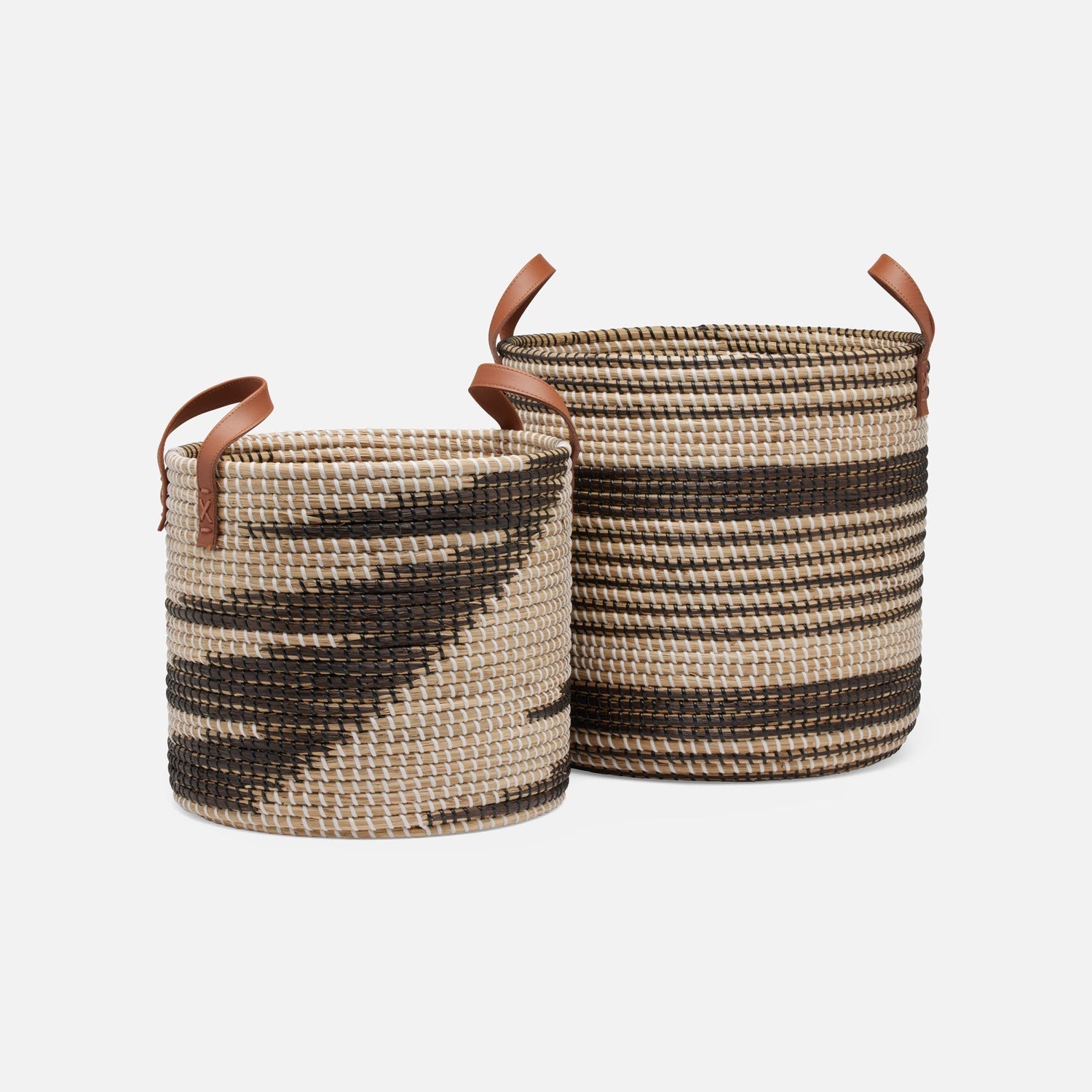 Olinda, Black/Natural, Baskets, Seagrass, S/2