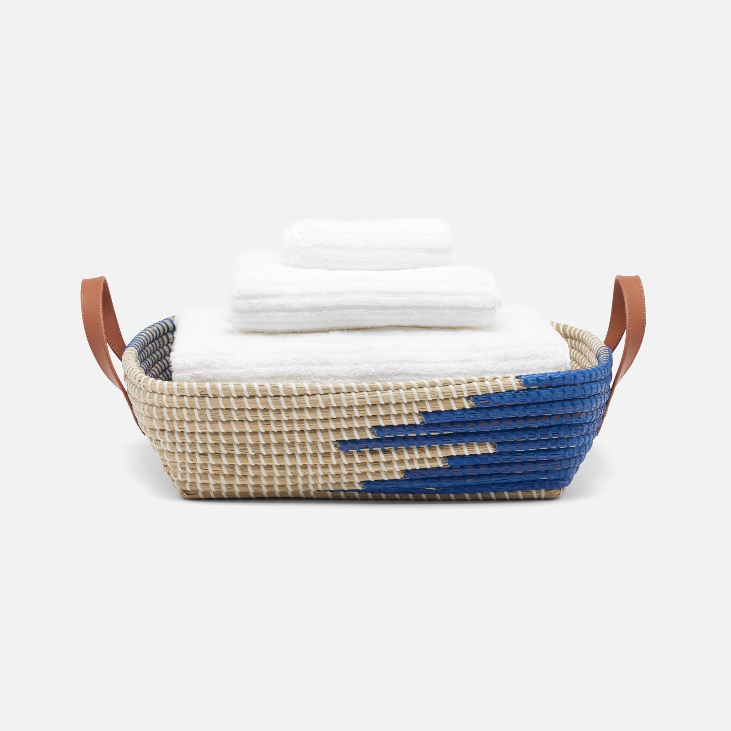 Olinda, Dark Blue/Natural, Storage Baskets, Seagrass, Pack/2