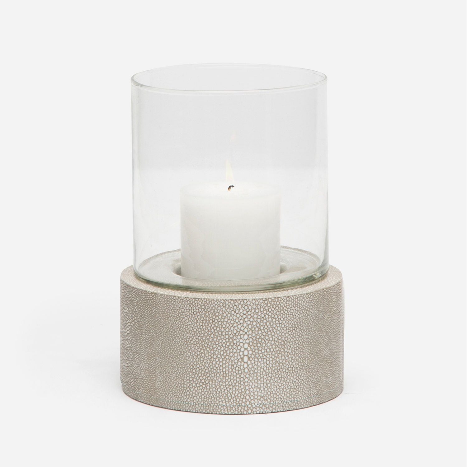Girona, Sand, Hurricane, Round, Small, Realistic Faux Shagreen, Pack/2