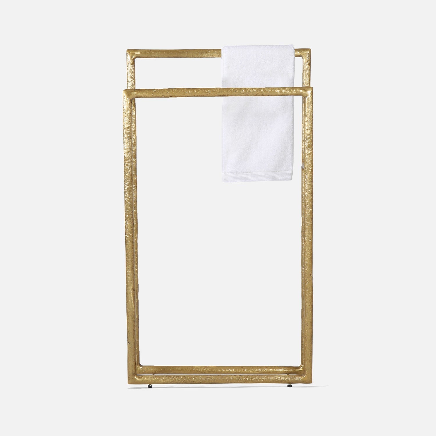 Halsey, Gold, Towel Rack, Freestanding, 20X36", Cast Aluminum