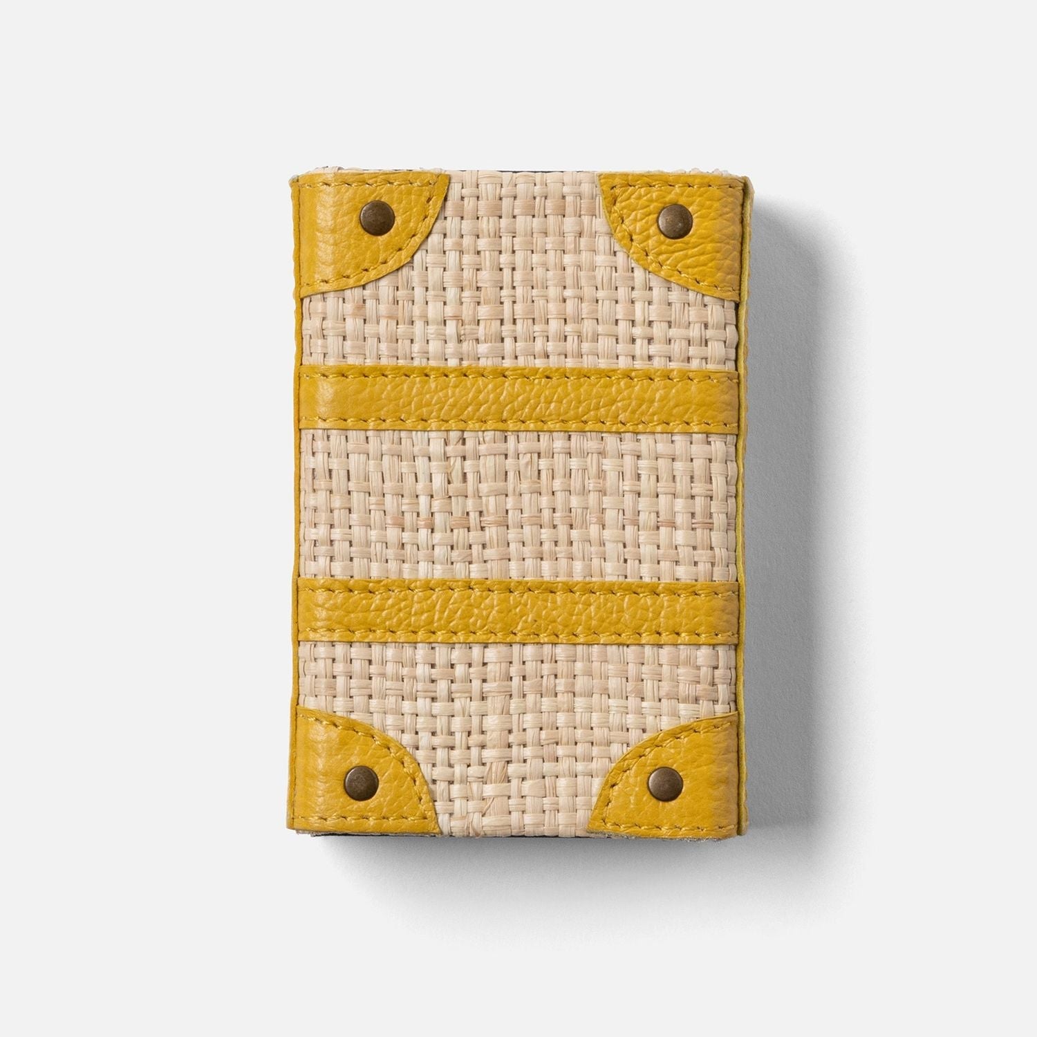 Hanford, Natural/Dandelion, Match Box And Sleeve, Standard, Raffia/Leather