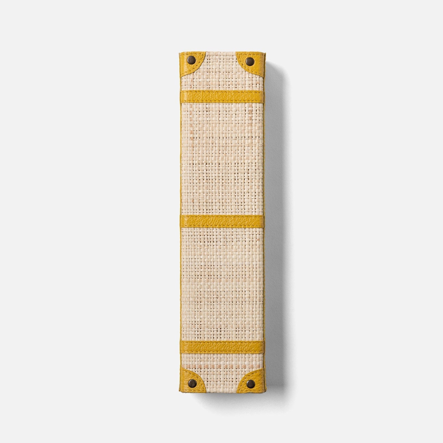 Hanford, Natural/Dandelion, Match Box And Sleeve, Xlong, Raffia/Leather