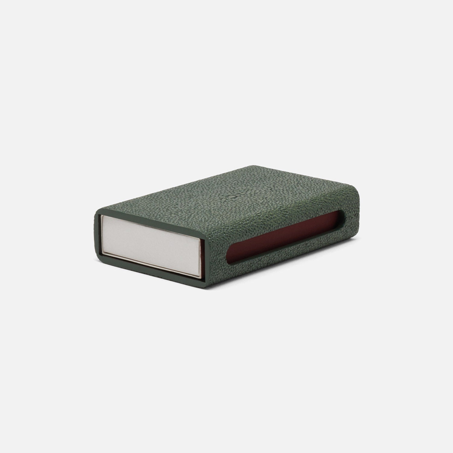 Saugus, Juniper, Match Box And Sleeve, Standard, Faux Shagreen