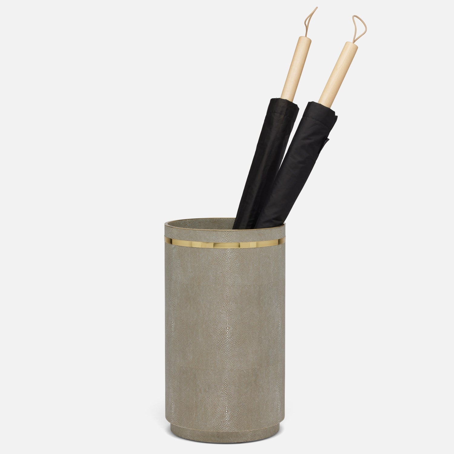 Dorval, Sand, Umbrella Stand Faux Shagreen
