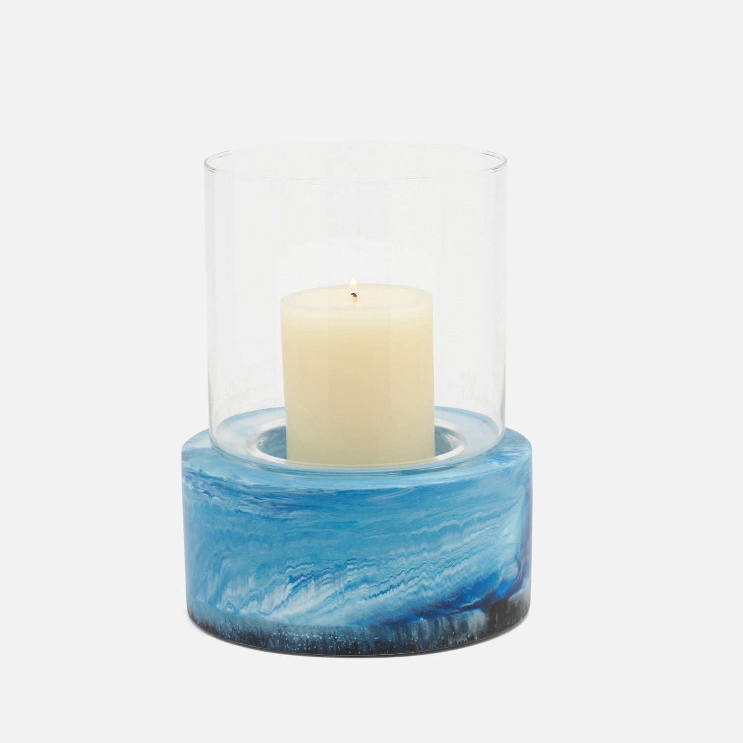 Milo, Blue Swirled, Hurricane, Large, Resin, M/2