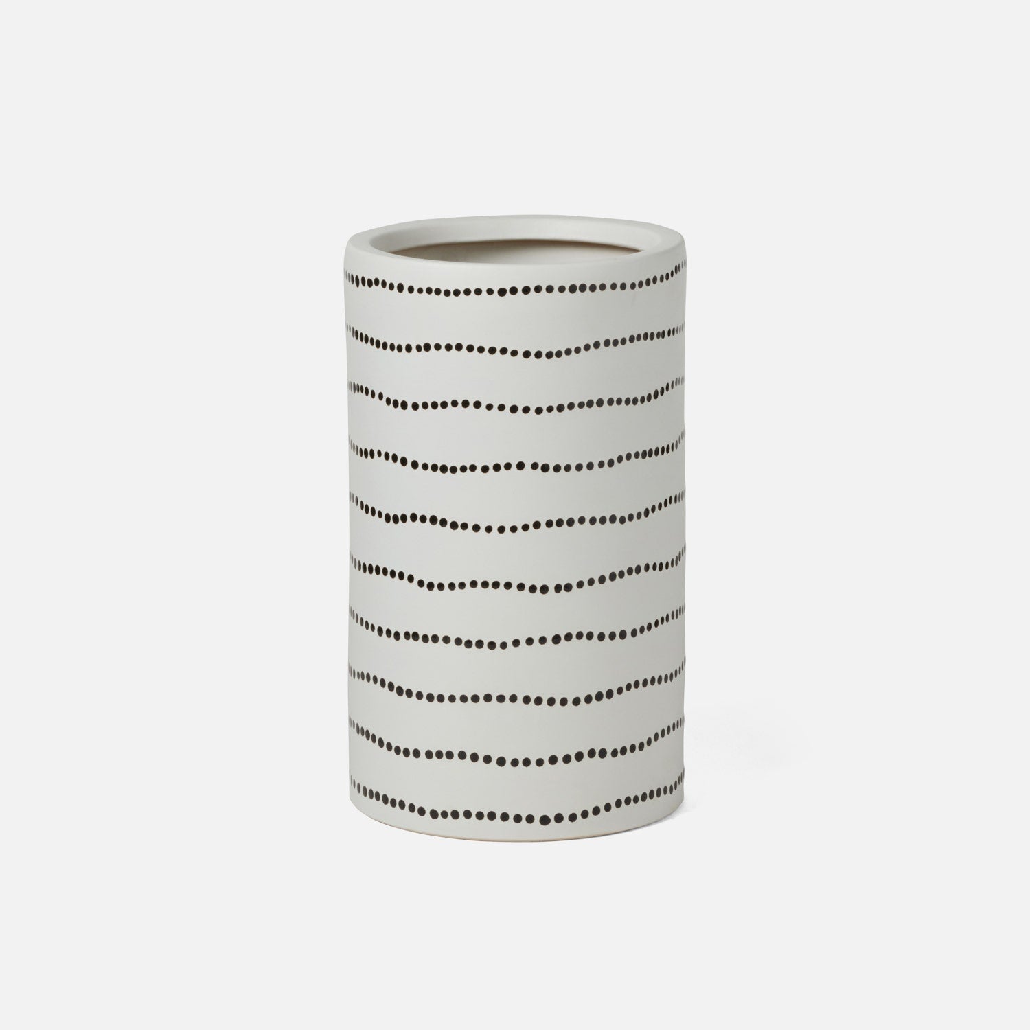 Perris, White/Black, Umbrella Stand, Ceramic