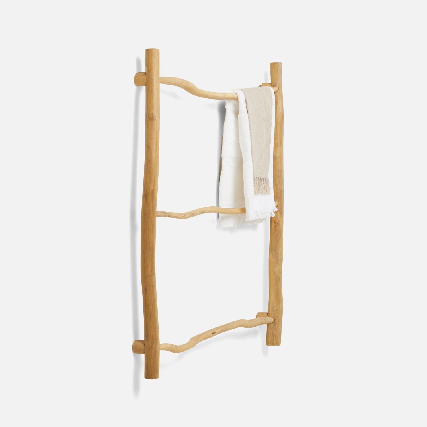 Provo, Natural, Towel Rack, Wall Hanging, 32"X36", Teak
