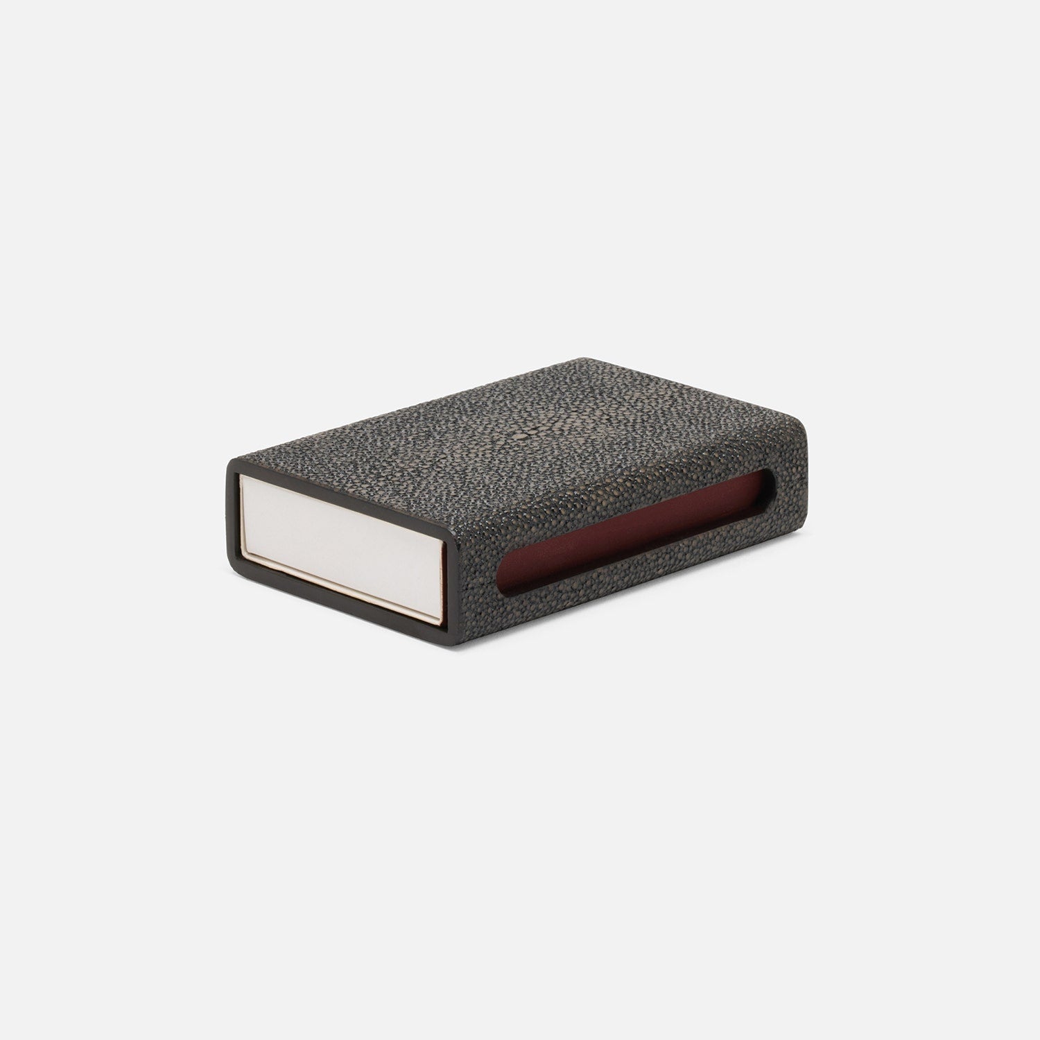 Saugus, Dark Mushroom, Match Box And Sleeve, Standard, Faux Shagreen