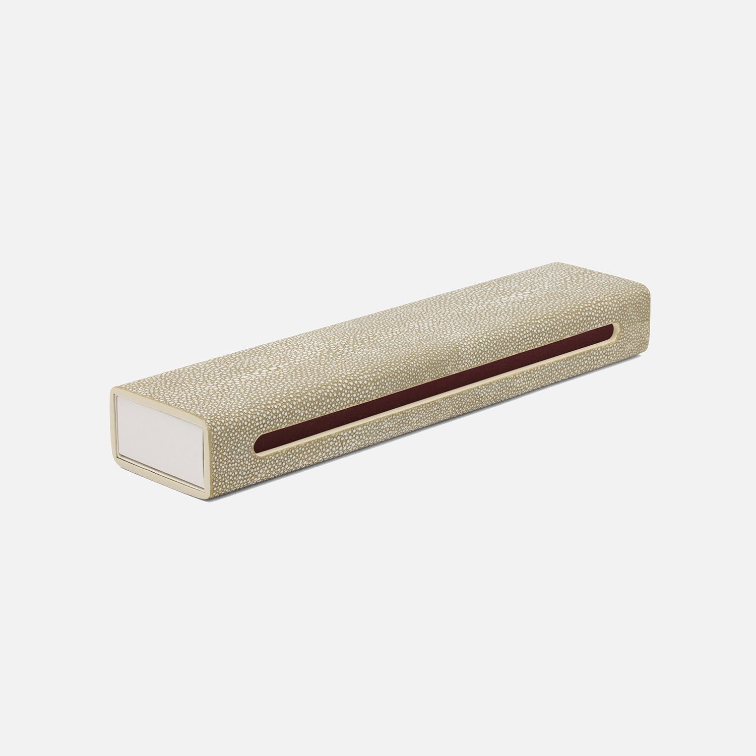 Saugus, Sand, Match Box And Sleeve, Xlong, Faux Shagreen