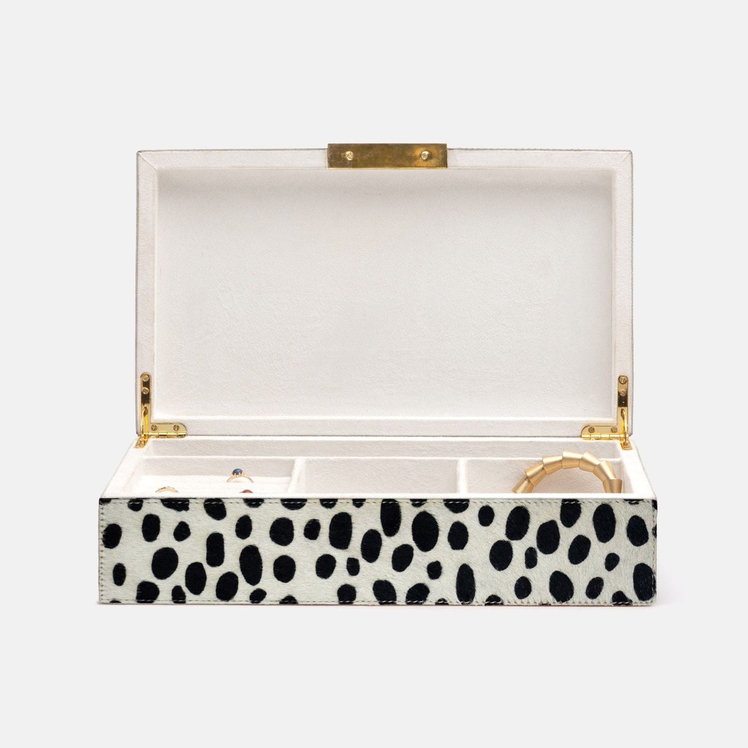 Malmo, Dalmatian Print, Jewelry Box, Large, Hair-On Hide