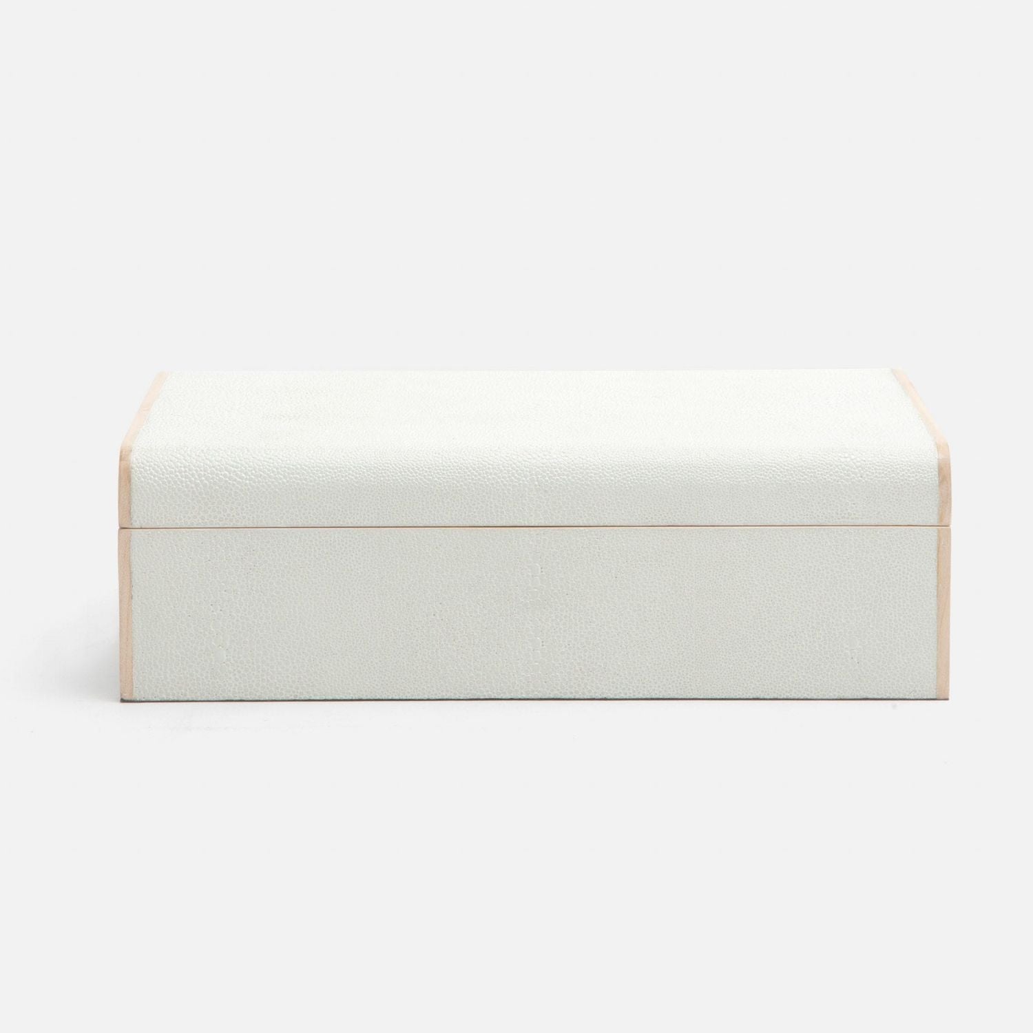 Rennes, Snow, Jewelry Box, Large, Realistic Faux Shagreen