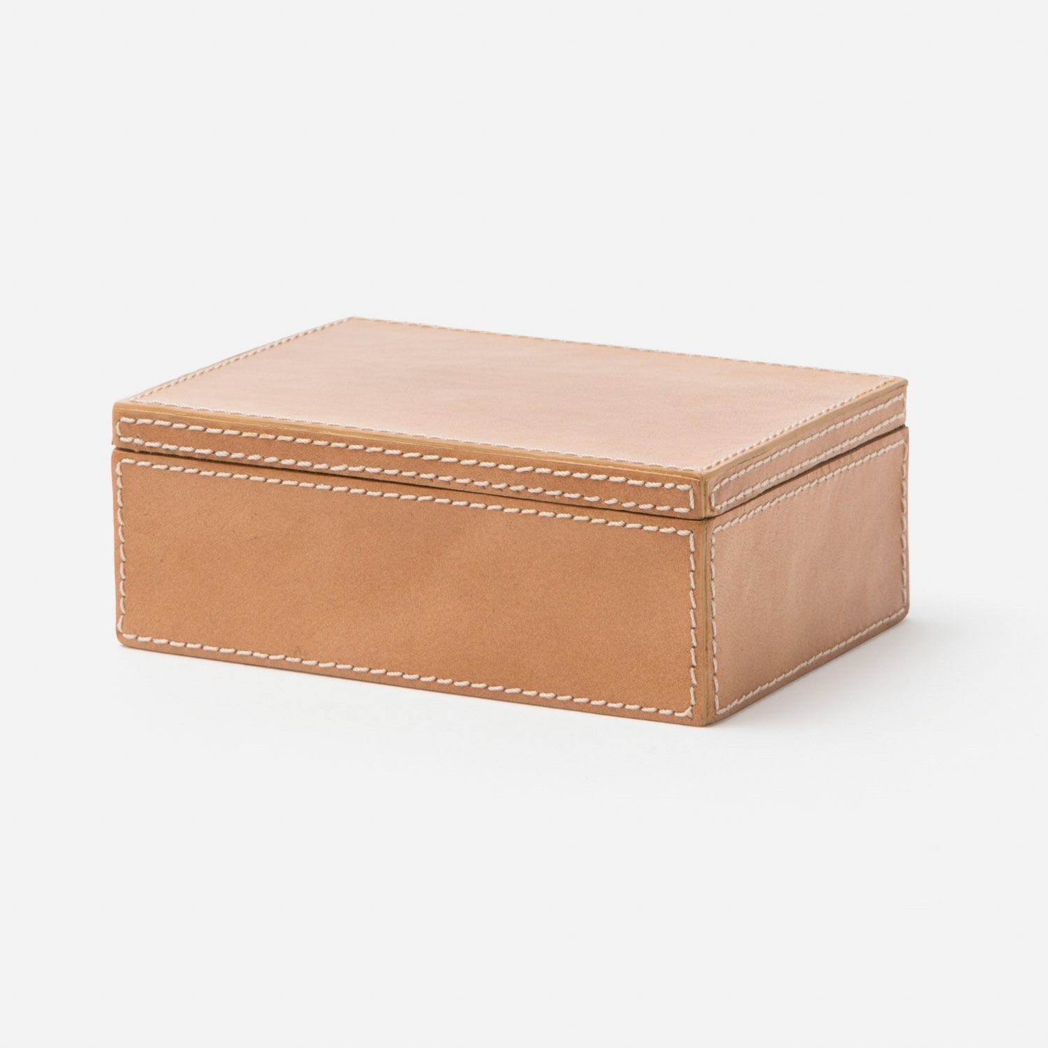 Selby, Aged Camel, Accent Box, Small, Full-Grain Leather, Pack/2
