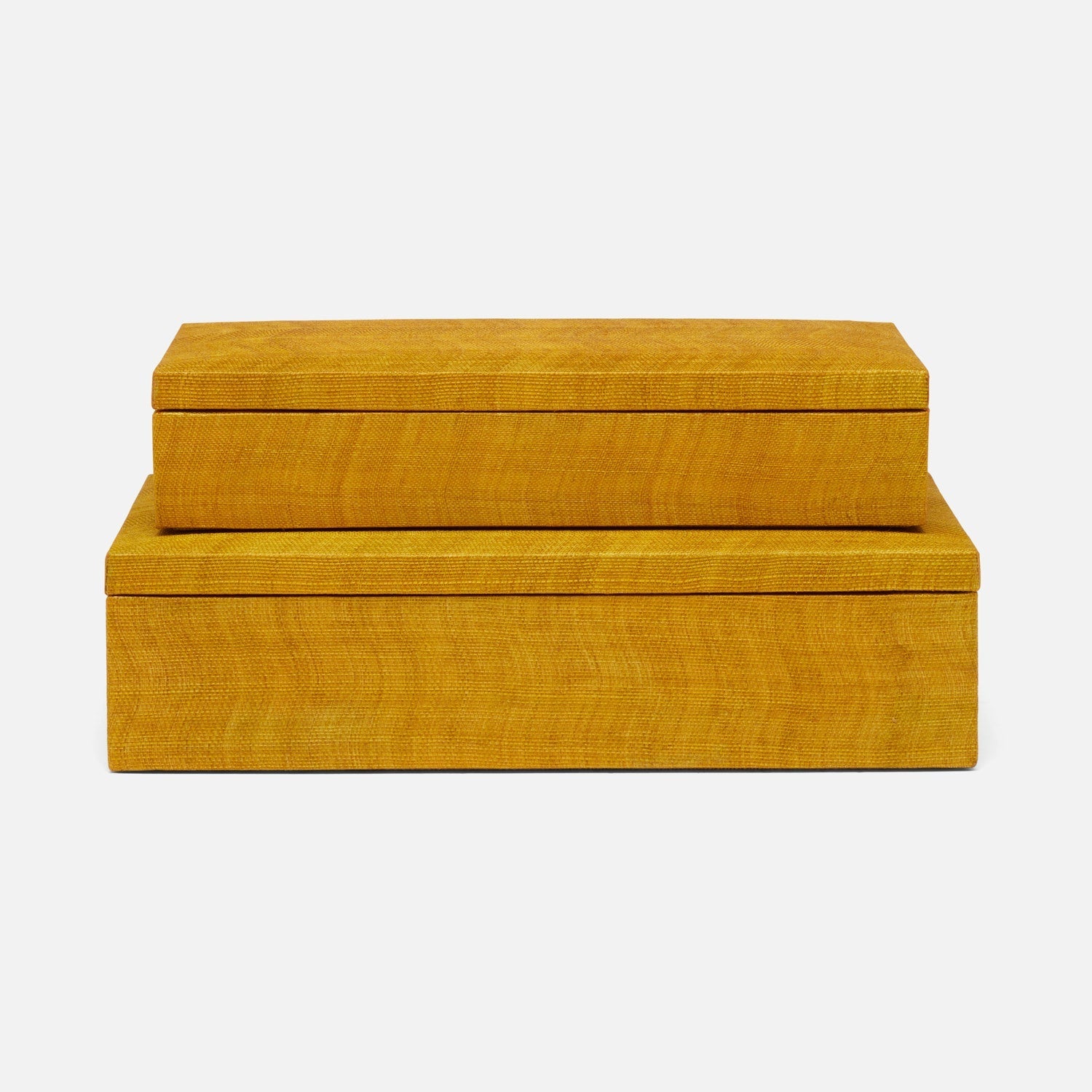 Zamora, Mustard , Boxes, Rectangle, Silken Abaca, S/2