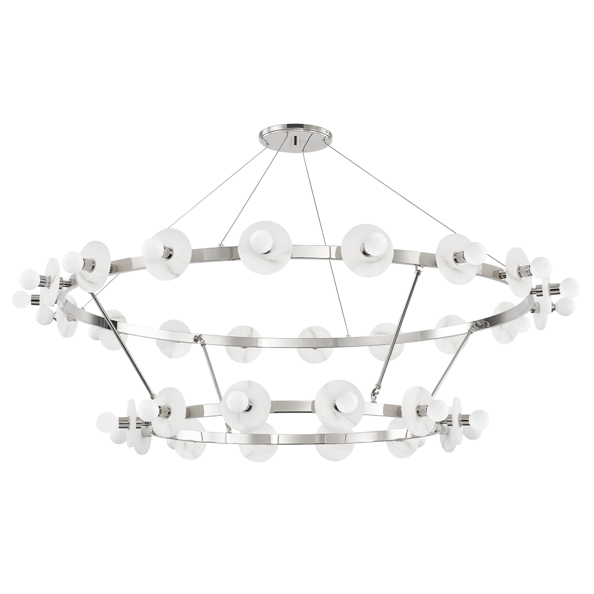 Austen 30 Light Chandelier-Hudson Valley-HVL-4262-PN-ChandeliersPolished Nickel-3-France and Son