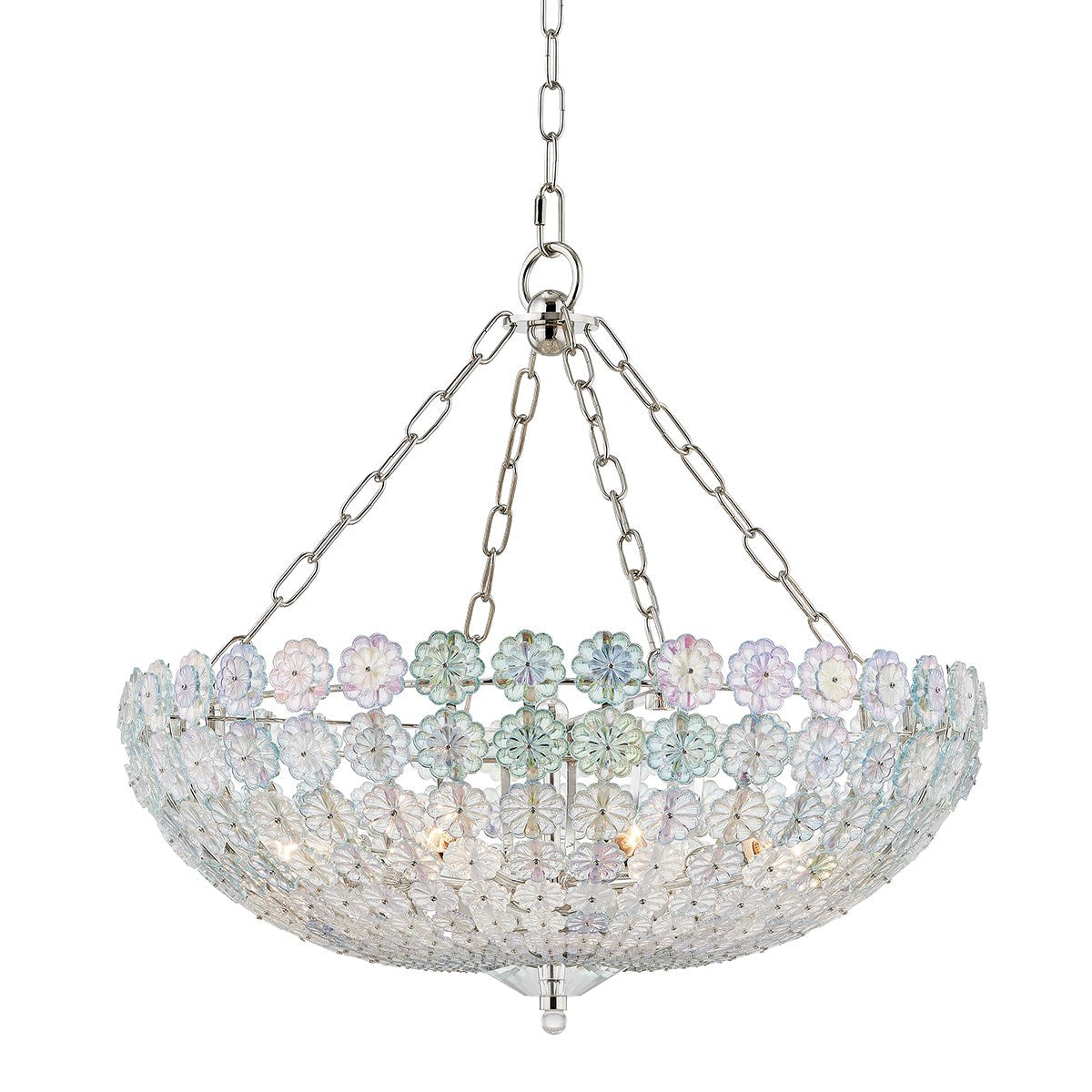 Floral Park Bowl Ocatd Chandelier-Hudson Valley-HVL-8224-PN-ChandeliersPolished Nickel-2-France and Son