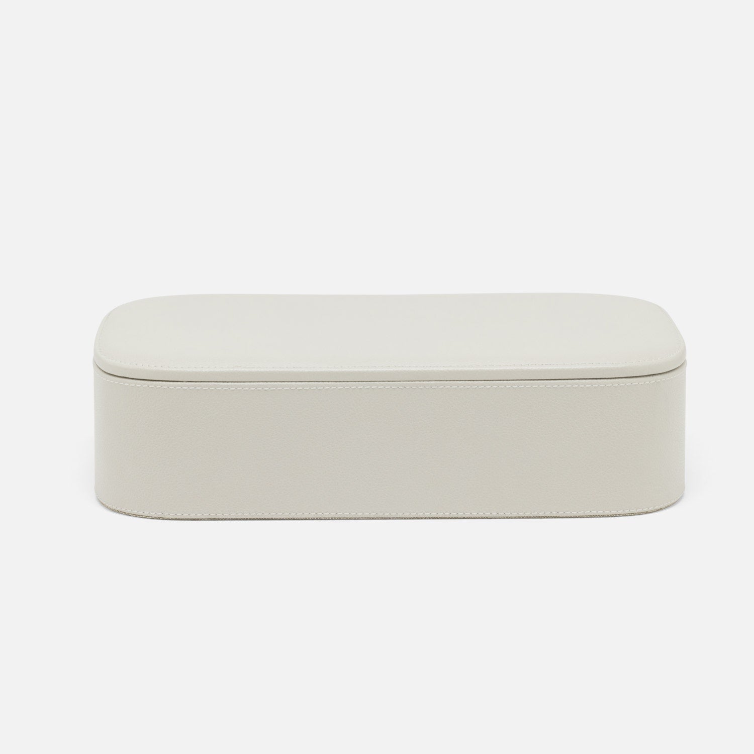 Dozza, Light Gray, Accent Box, Xlarge, Full-Grain Leather, Pack/2