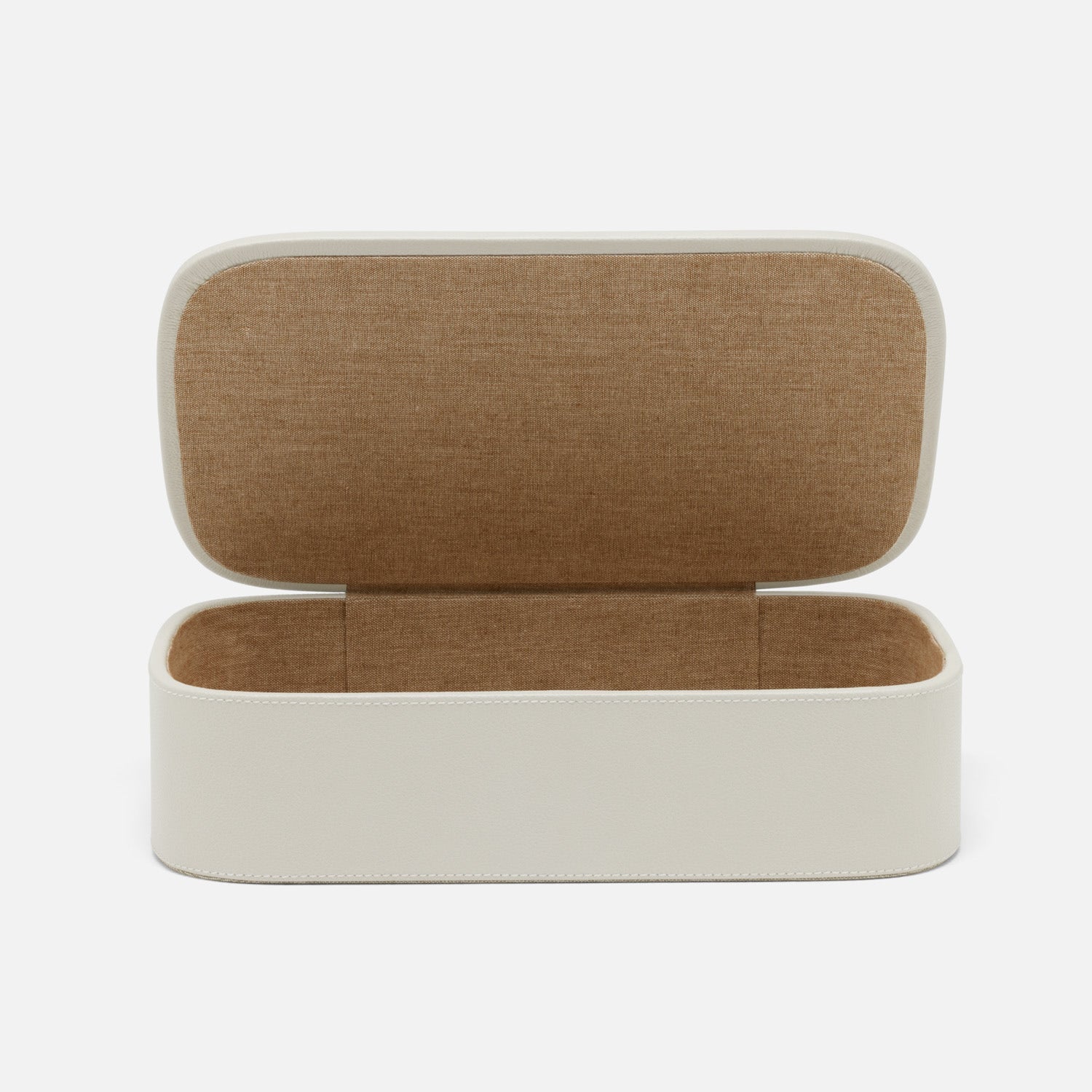 Dozza, Light Gray, Accent Box, Xlarge, Full-Grain Leather, Pack/2