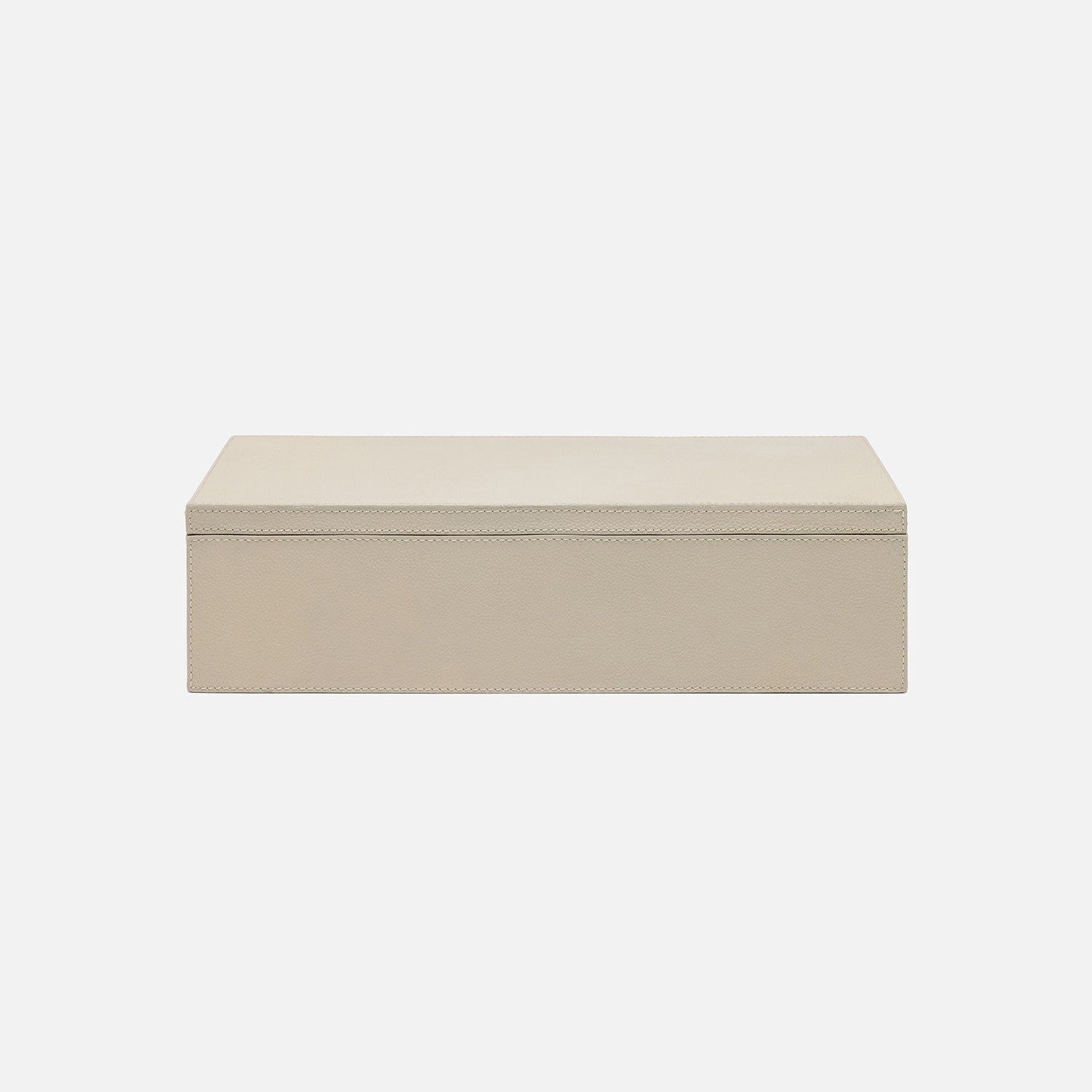 Selby, Light Gray, Accent Box, Xlarge, Full-Grain Leather