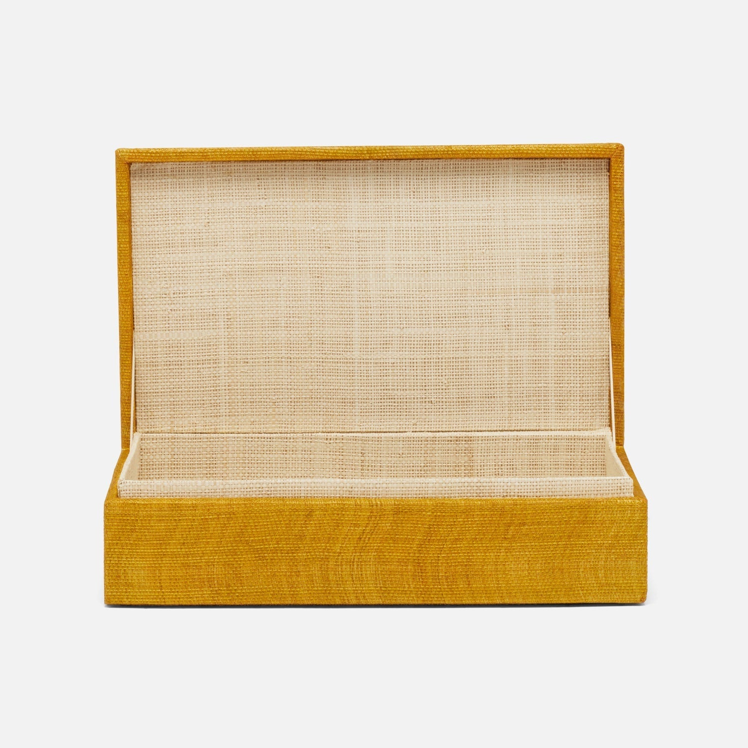 Zamora, Mustard, Boxes, Rectangle, Small, Silken Abaca, Pack/2