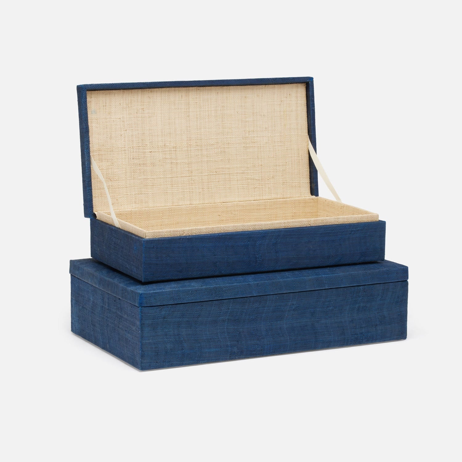 Zamora, Navy , Boxes, Rectangle, Silken Abaca, S/2