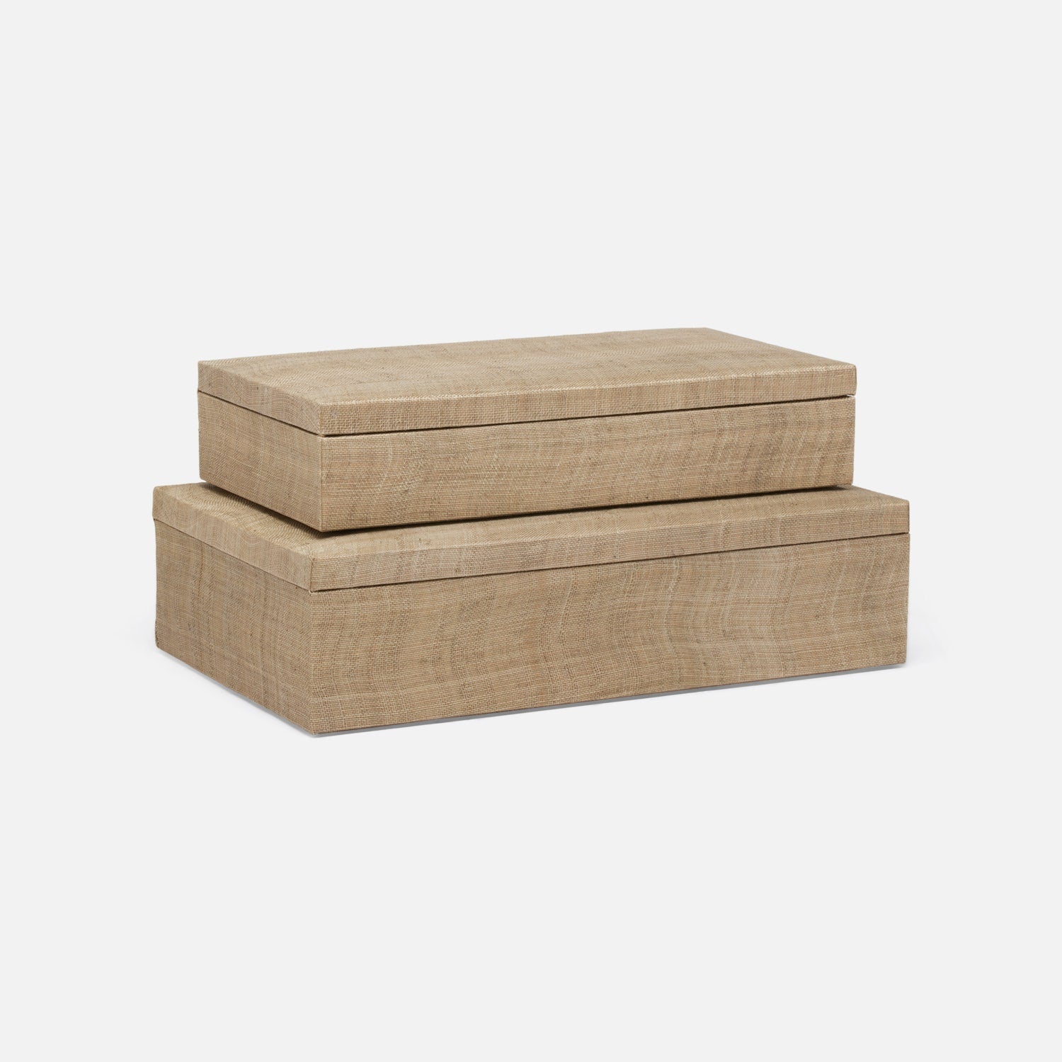 Zamora, Sand, Boxes, Rectangle, Silken Abaca, S/2