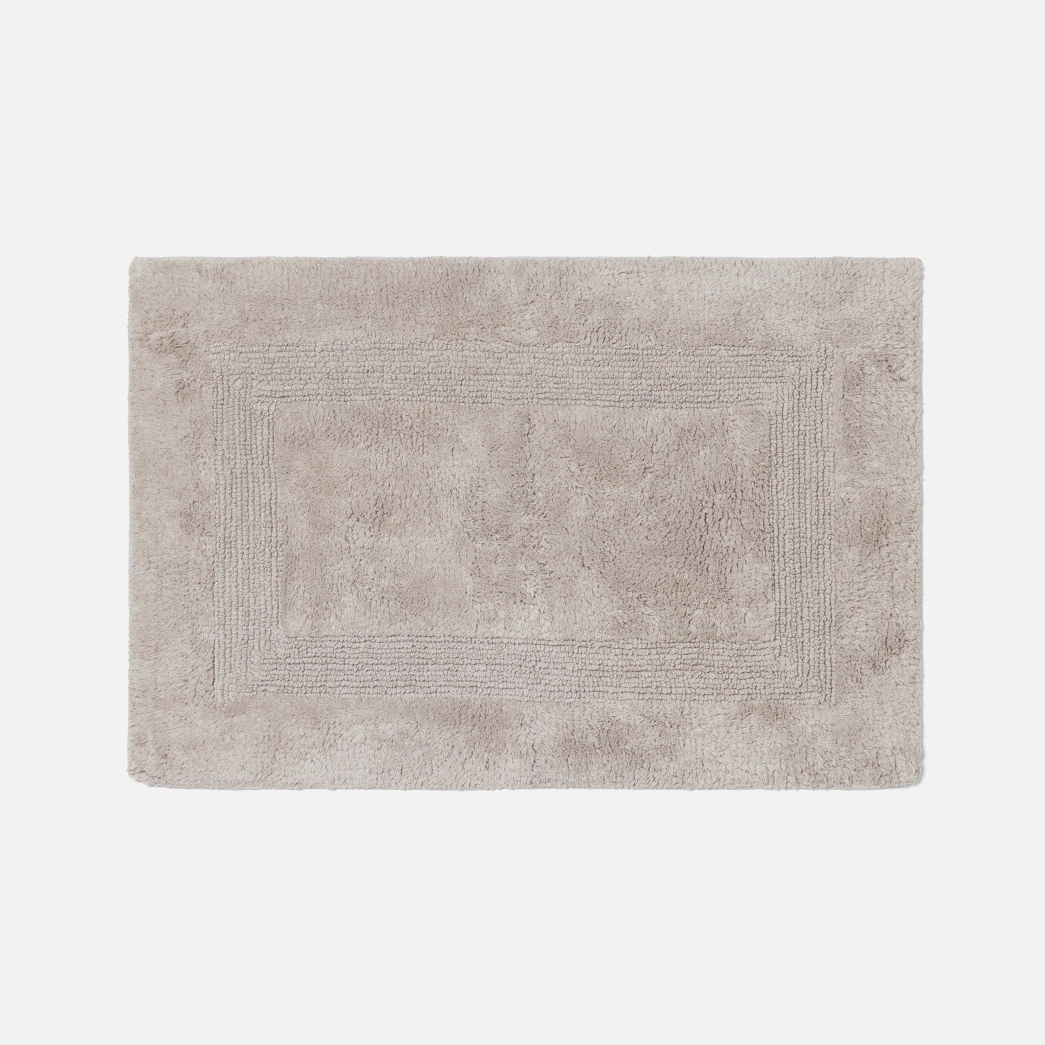 Mason, Ash Gray, Bath Mat W/ Border, 28"X20", Cotton