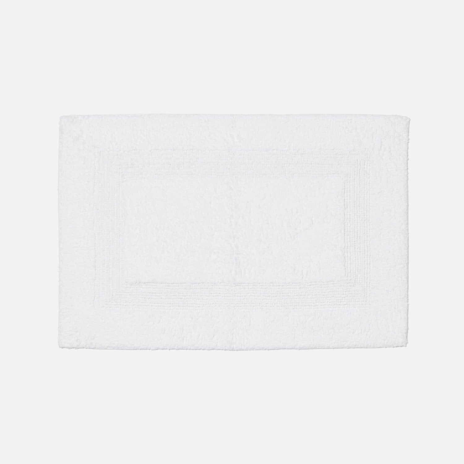Mason, White, Bath Mat W/ Border, 28"X20", Cotton