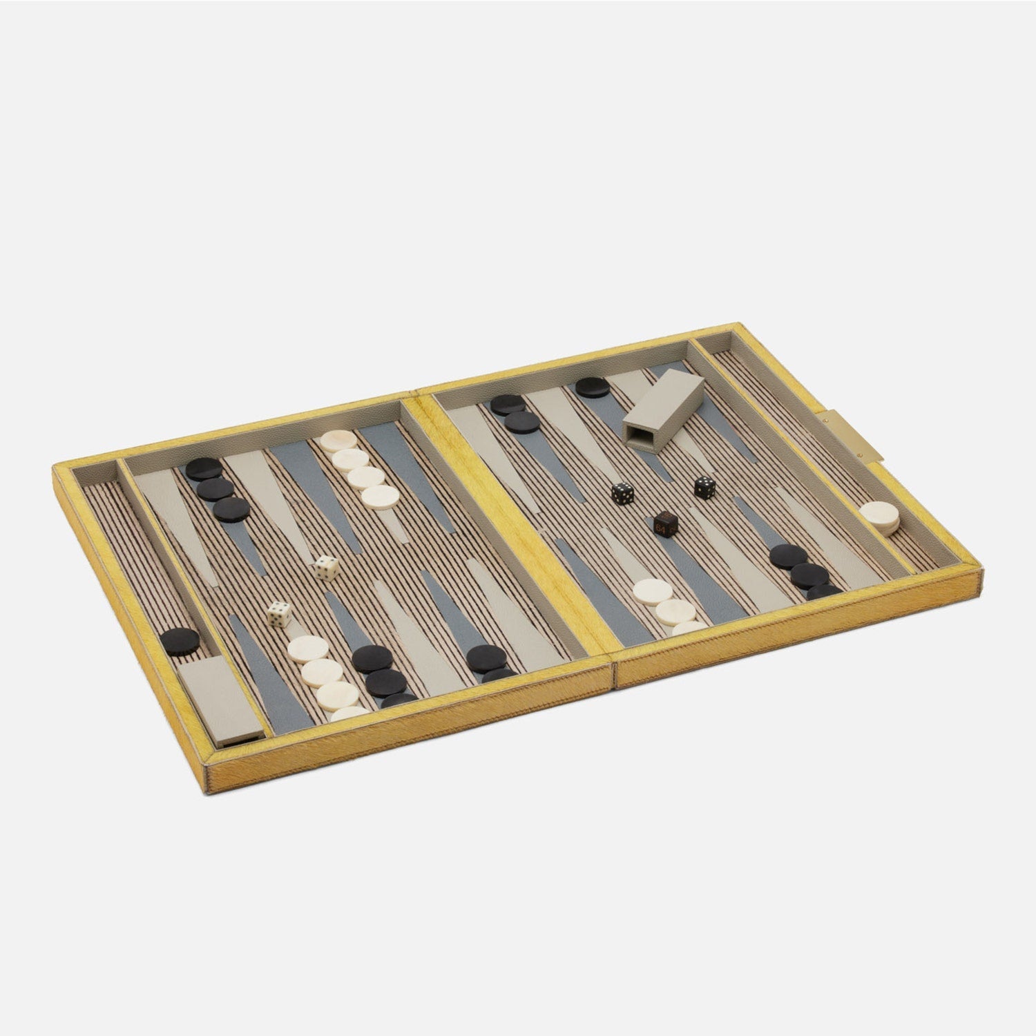 Castelo, Goldenrod, Backgammon, Game Set, Large, Hair-On-Hide