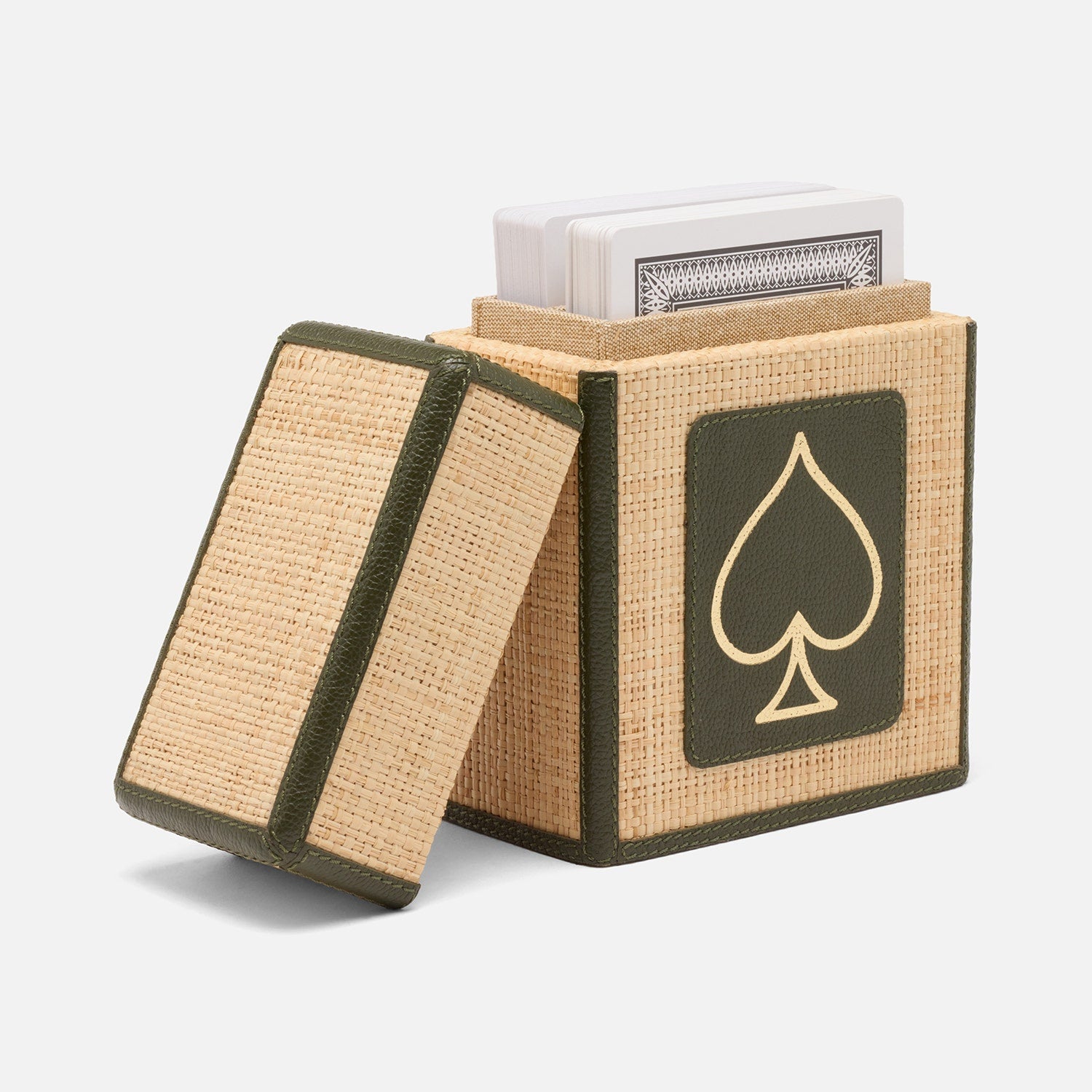 Hanford, Natural/Forest Card Box Set, Xlarge, Full-Grain Leather, Pack/2