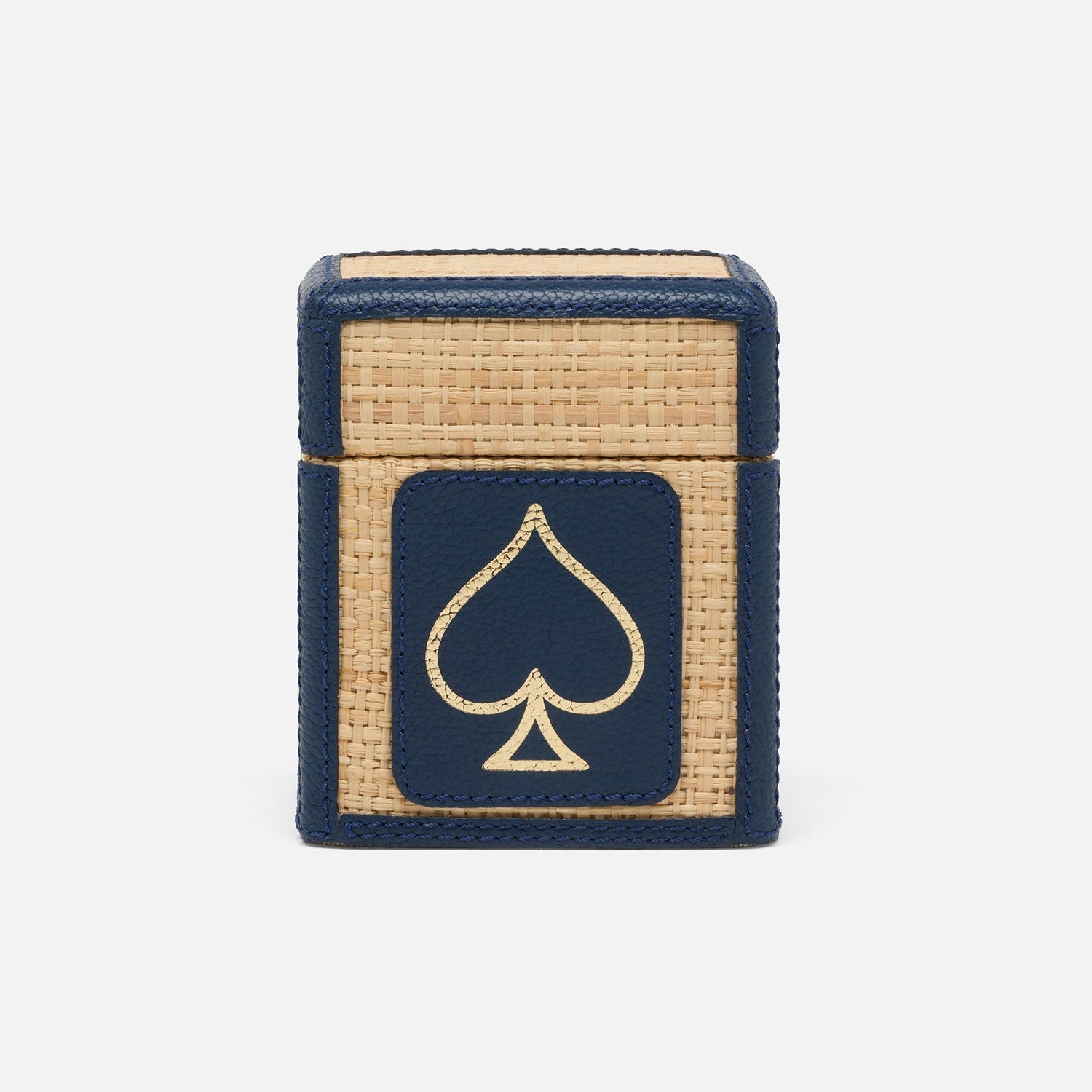 Hanford, Natural/Navy, Card Box Set, Standard, Full-Grain Leather, Pack/2