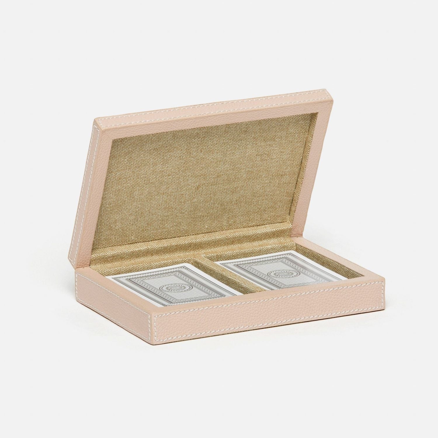 Lecco, Dusty Rose, Card Box, Full-Grain Leather