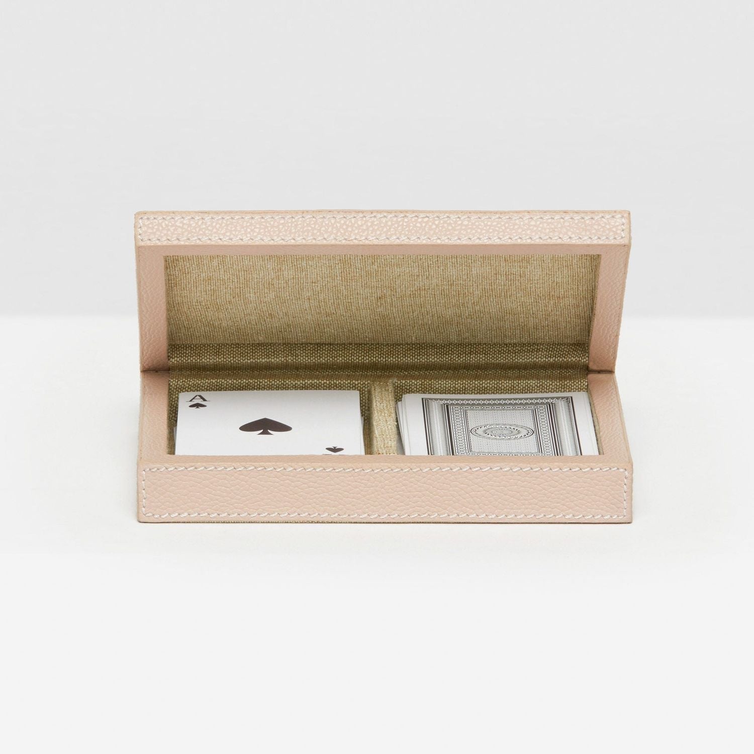 Lecco, Dusty Rose, Card Box, Full-Grain Leather