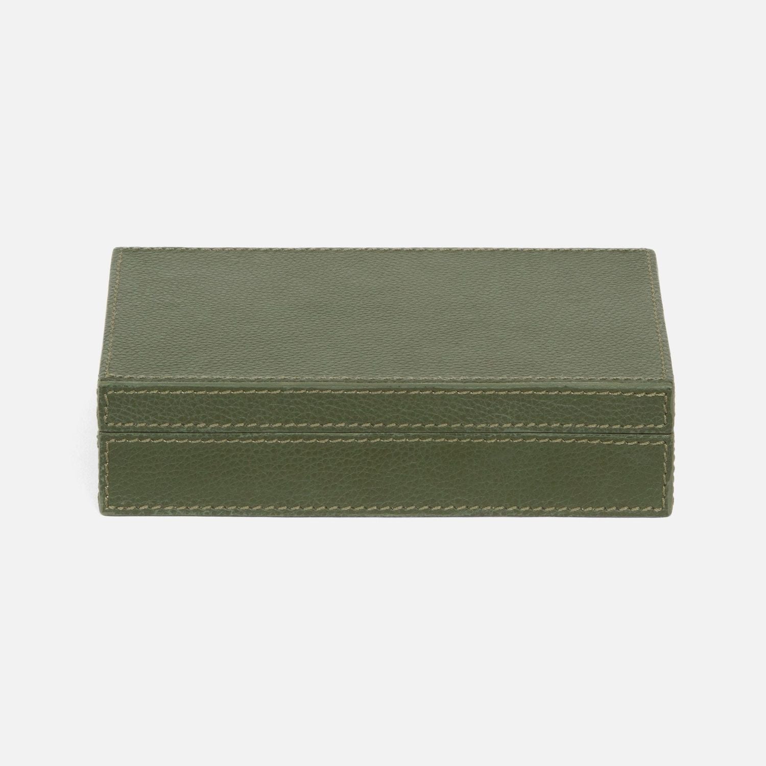 Lecco, Forest, Card Box, Full-Grain Leather